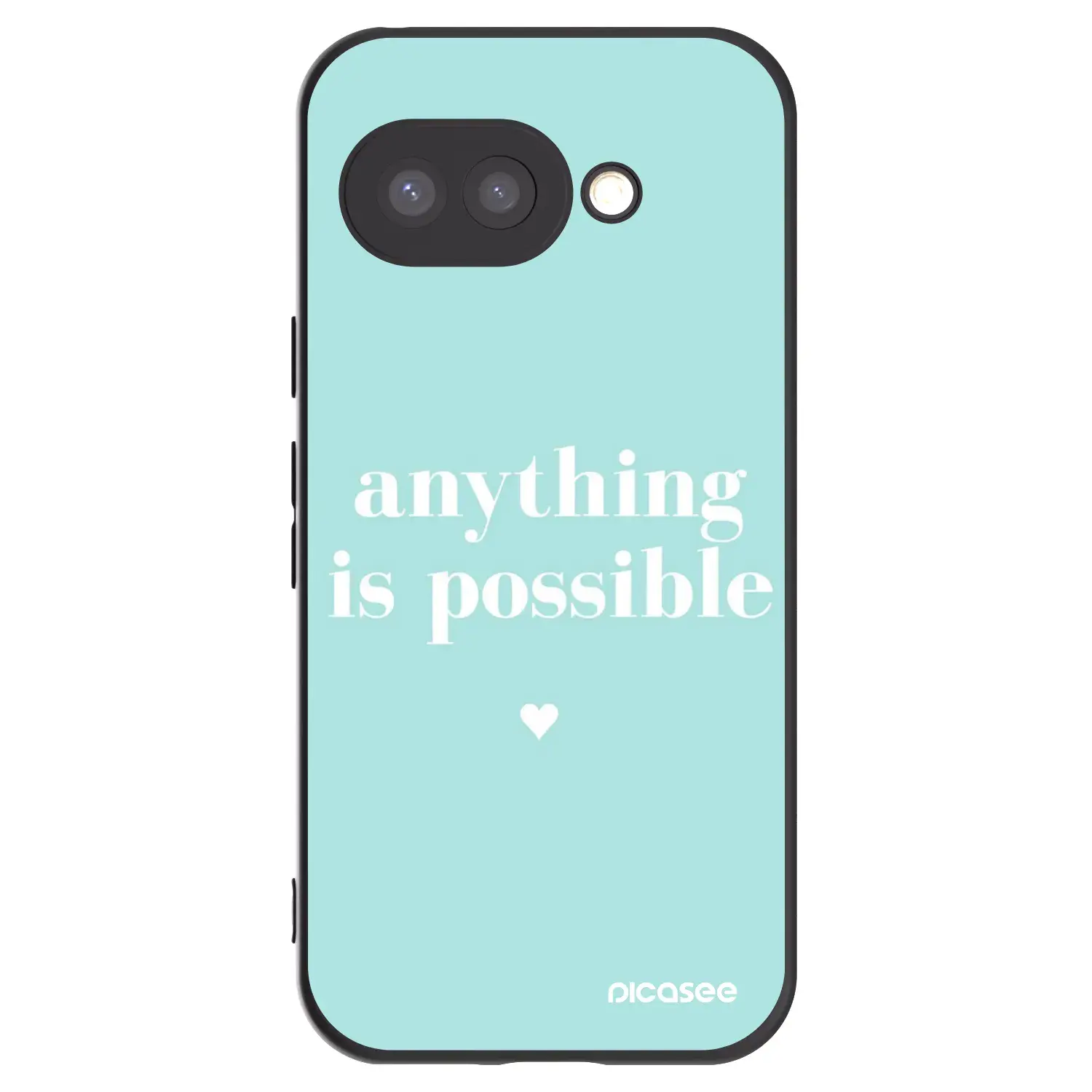 Silikonový černý obal pro Google Pixel 9a - Anything is possible