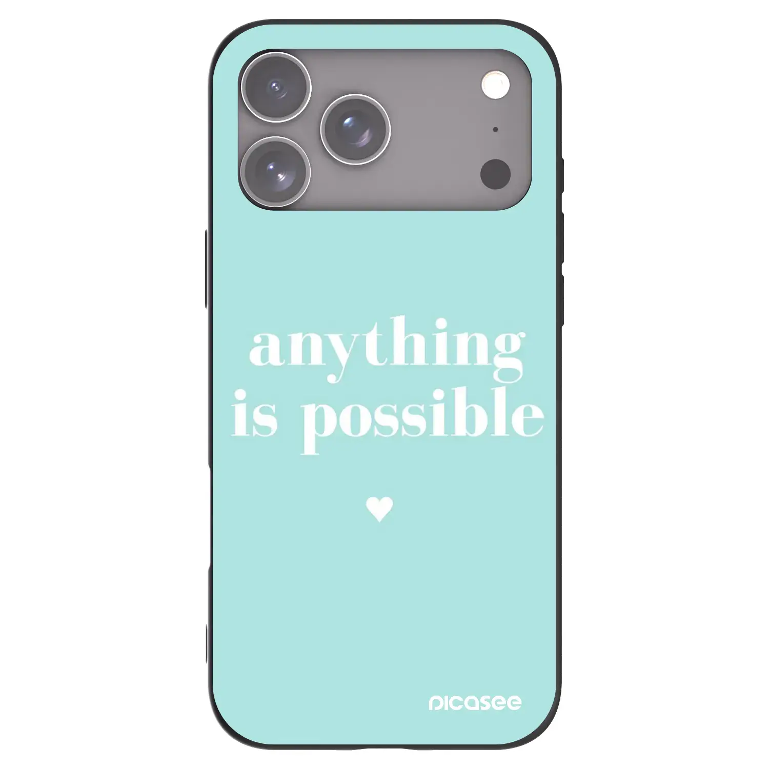 Silikonový černý obal pro Apple iPhone 17 Pro Max - Anything is possible