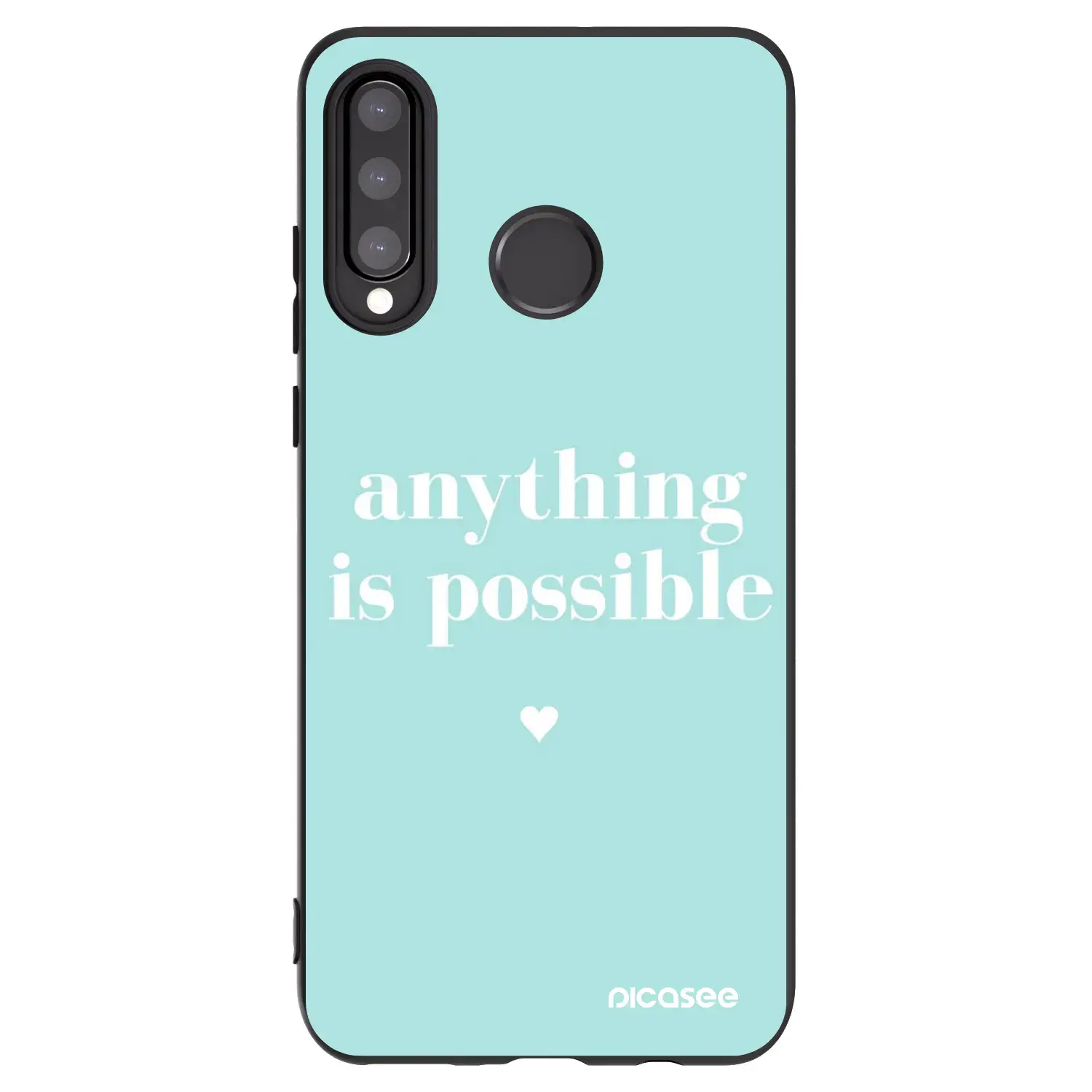 Silikonový černý obal pro Huawei P30 Lite - Anything is possible