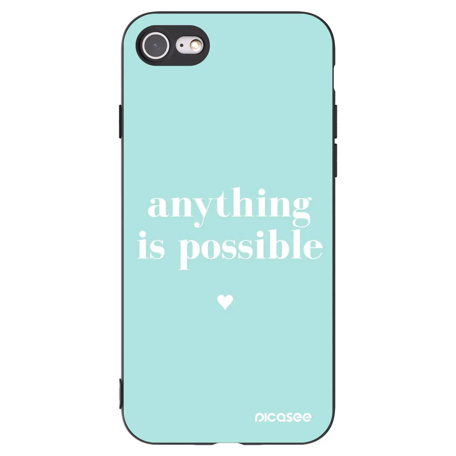 Silikonový černý obal pro Apple iPhone SE 2020 - Anything is possible