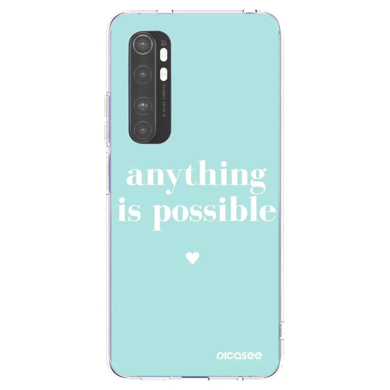 Silikonový průhledný obal pro Xiaomi Mi Note 10 Lite - Anything is possible