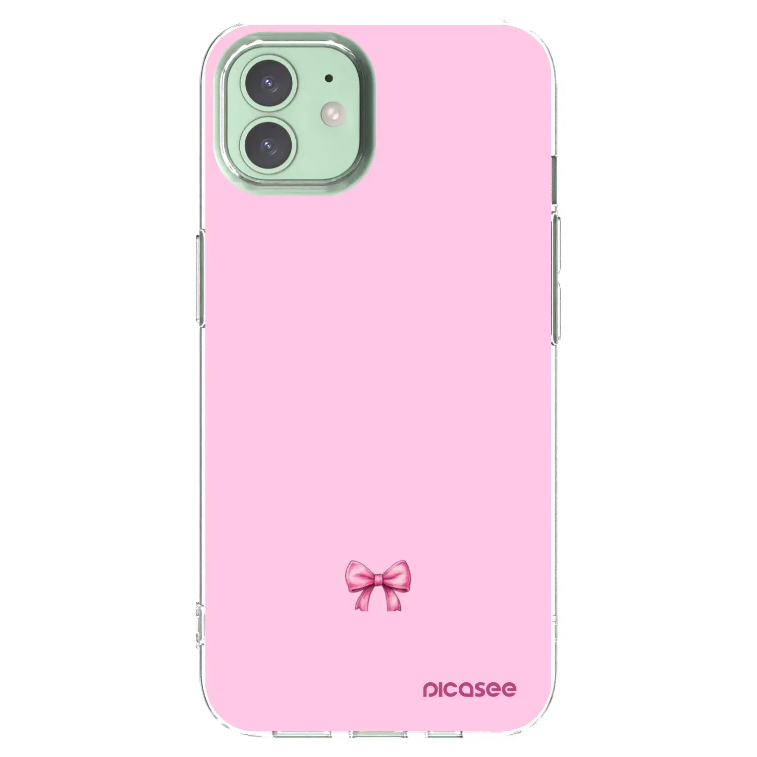 Silikonový průhledný obal pro Apple iPhone 12 - Blush bow