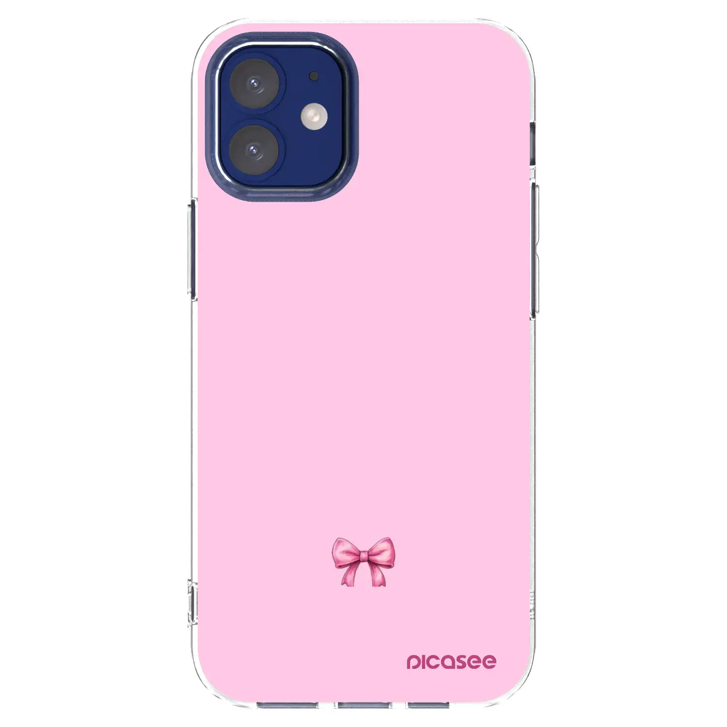 Silikonový průhledný obal pro Apple iPhone 12 mini - Blush bow