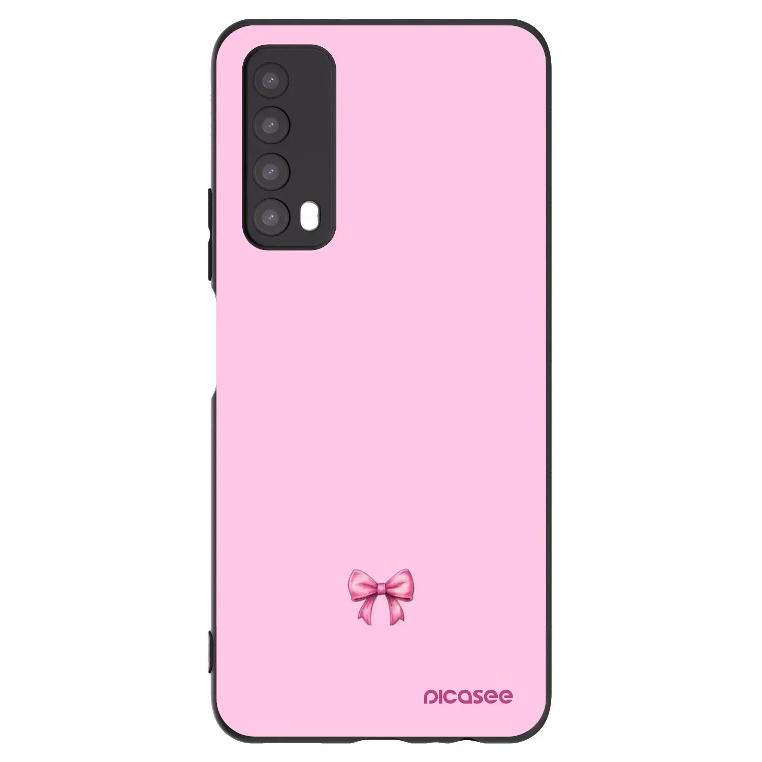 Silikonový černý obal pro Huawei P Smart 2021 - Blush bow