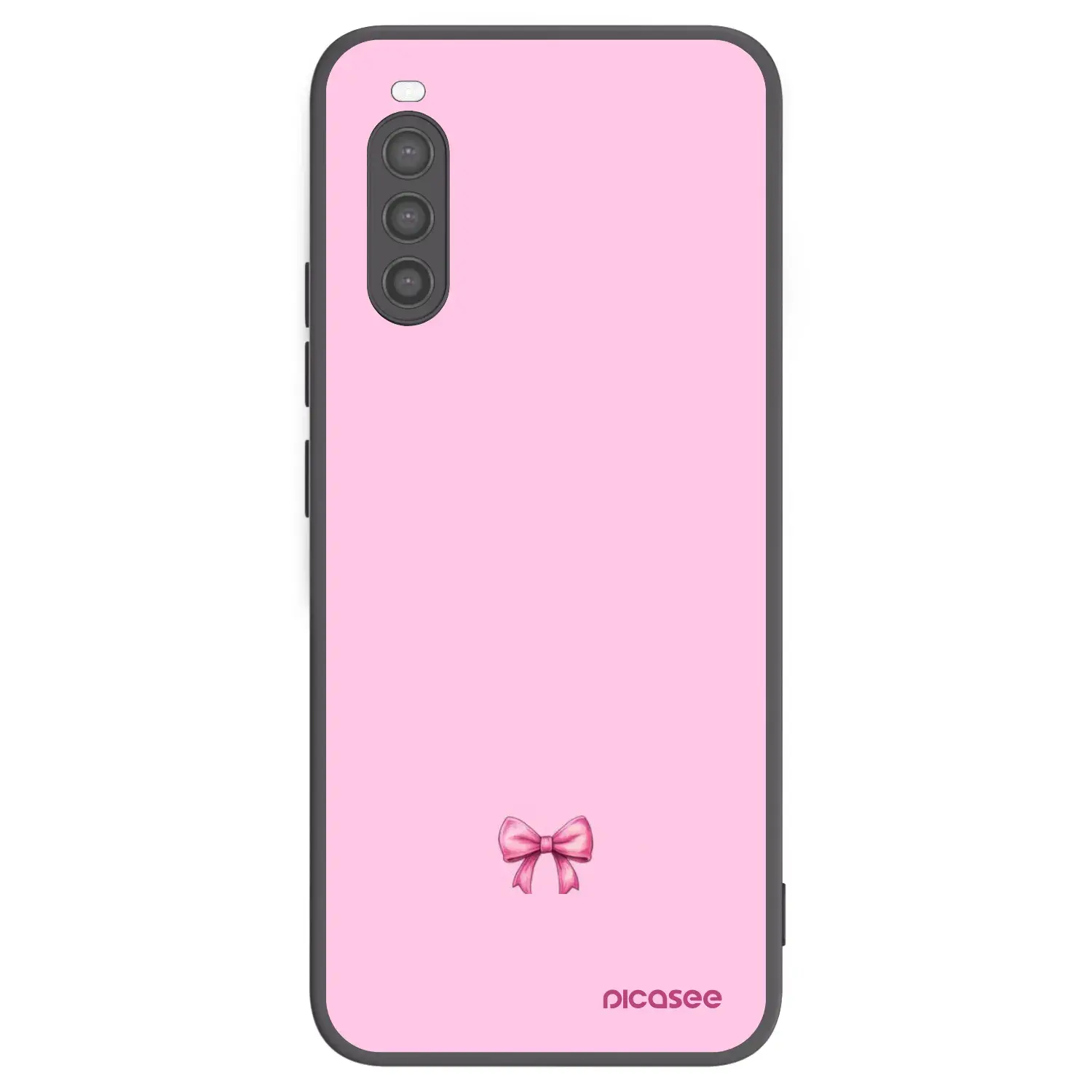 Silikonový černý obal pro Sony Xperia 10 II - Blush bow