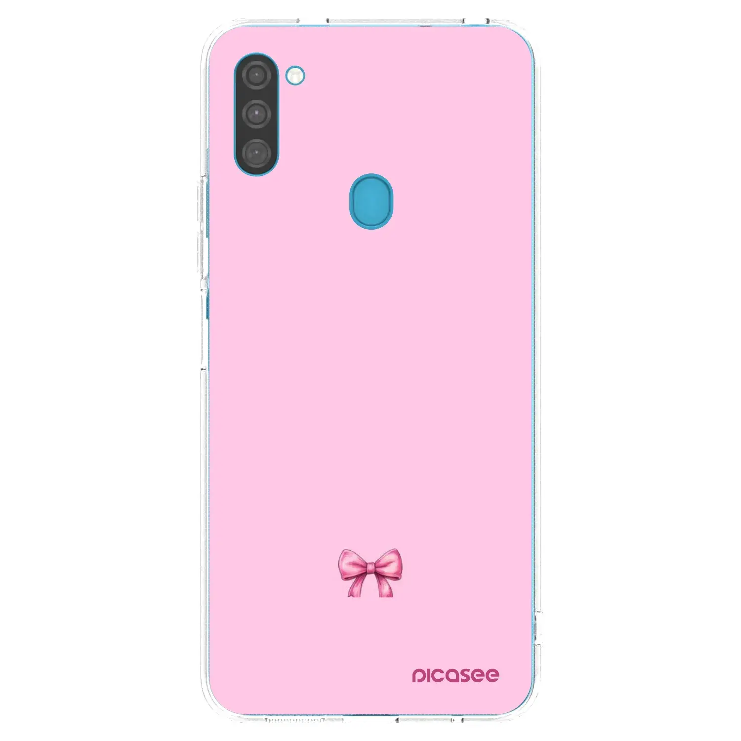 Silikonový průhledný obal pro Samsung Galaxy M11 - Blush bow