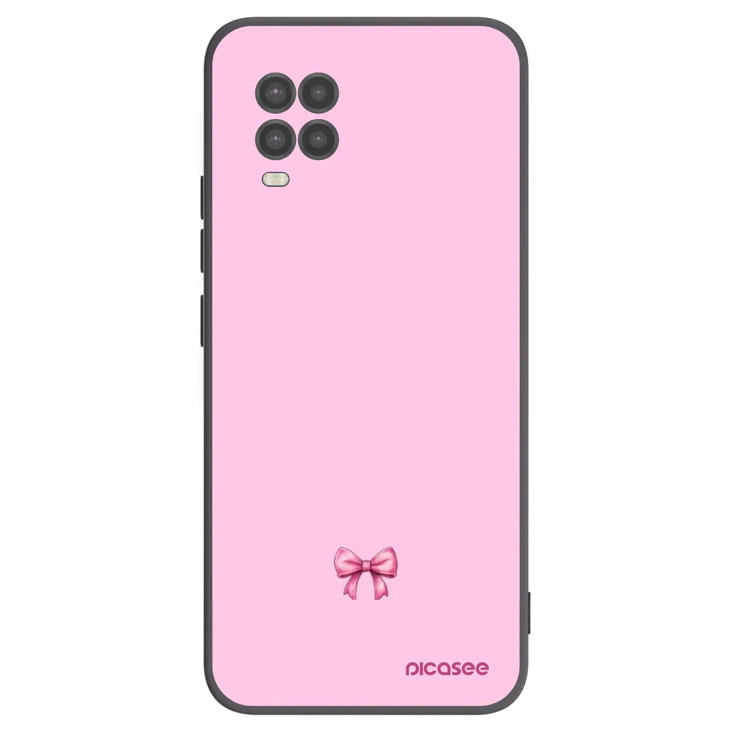 Silikonový černý obal pro Xiaomi Mi 10 Lite - Blush bow