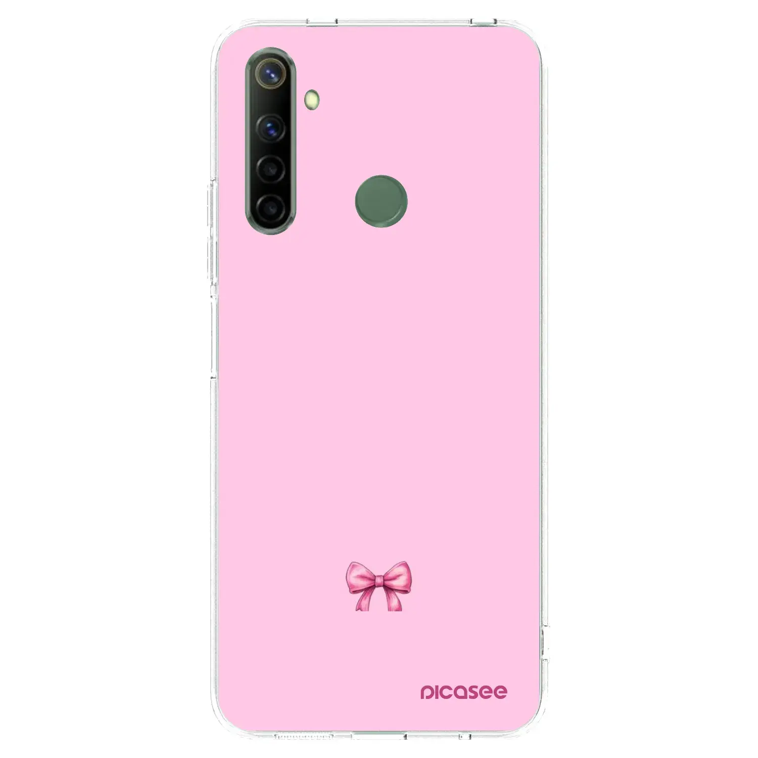 Silikonový průhledný obal pro Realme 6i - Blush bow