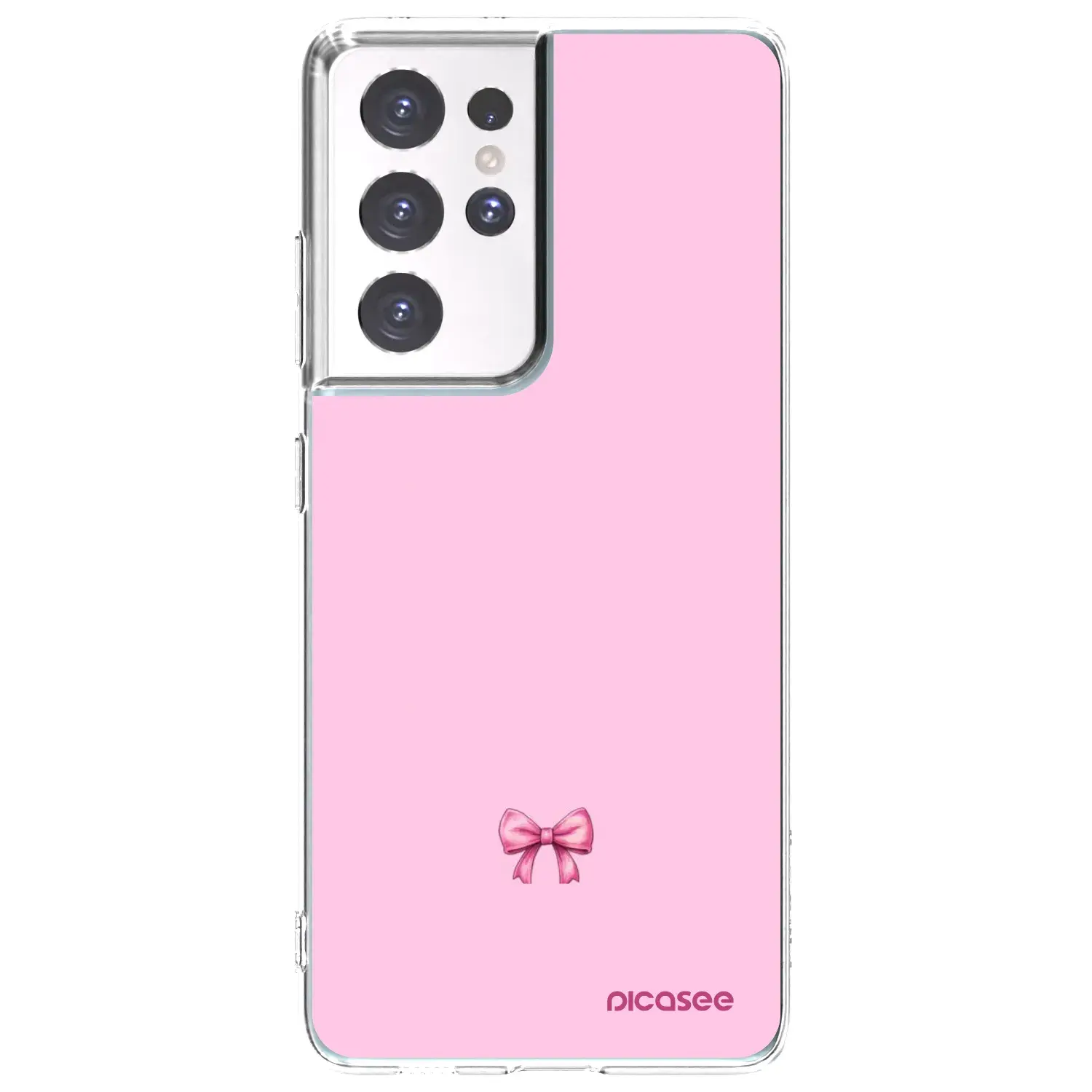 Silikonový průhledný obal pro Samsung Galaxy S21 Ultra 5G G998B - Blush bow