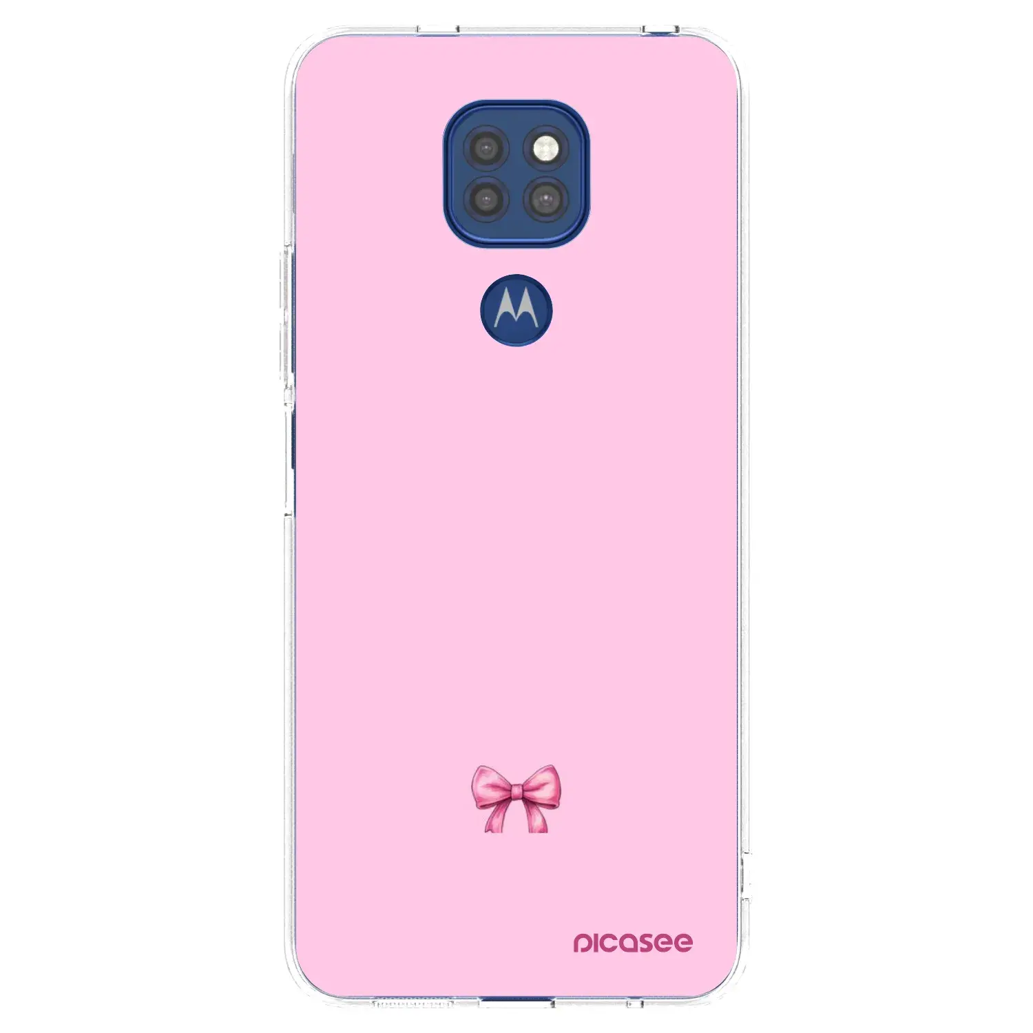 Silikonový průhledný obal pro Motorola Moto G9 Play - Blush bow