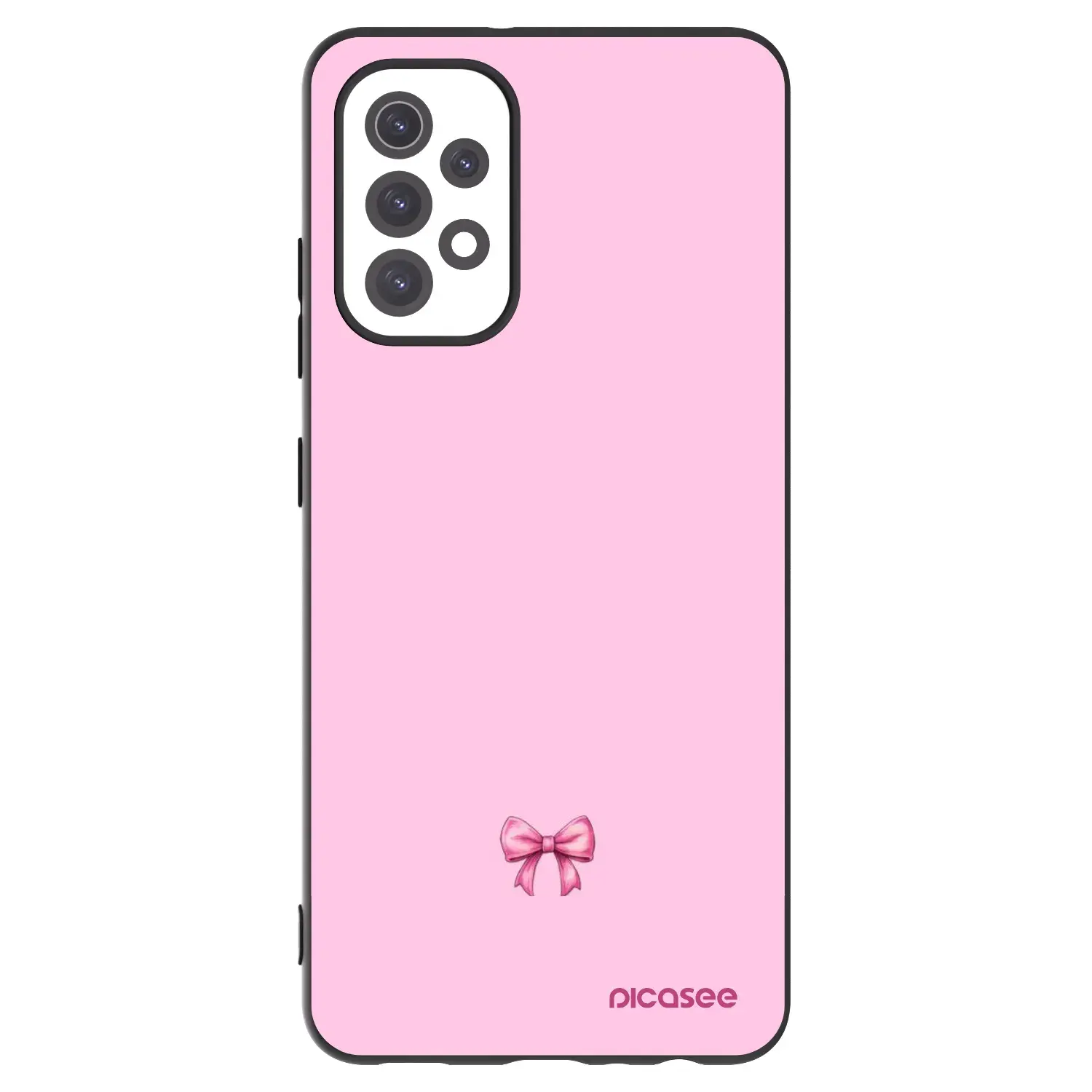 Silikonový černý obal pro Samsung Galaxy A32 5G A326B - Blush bow