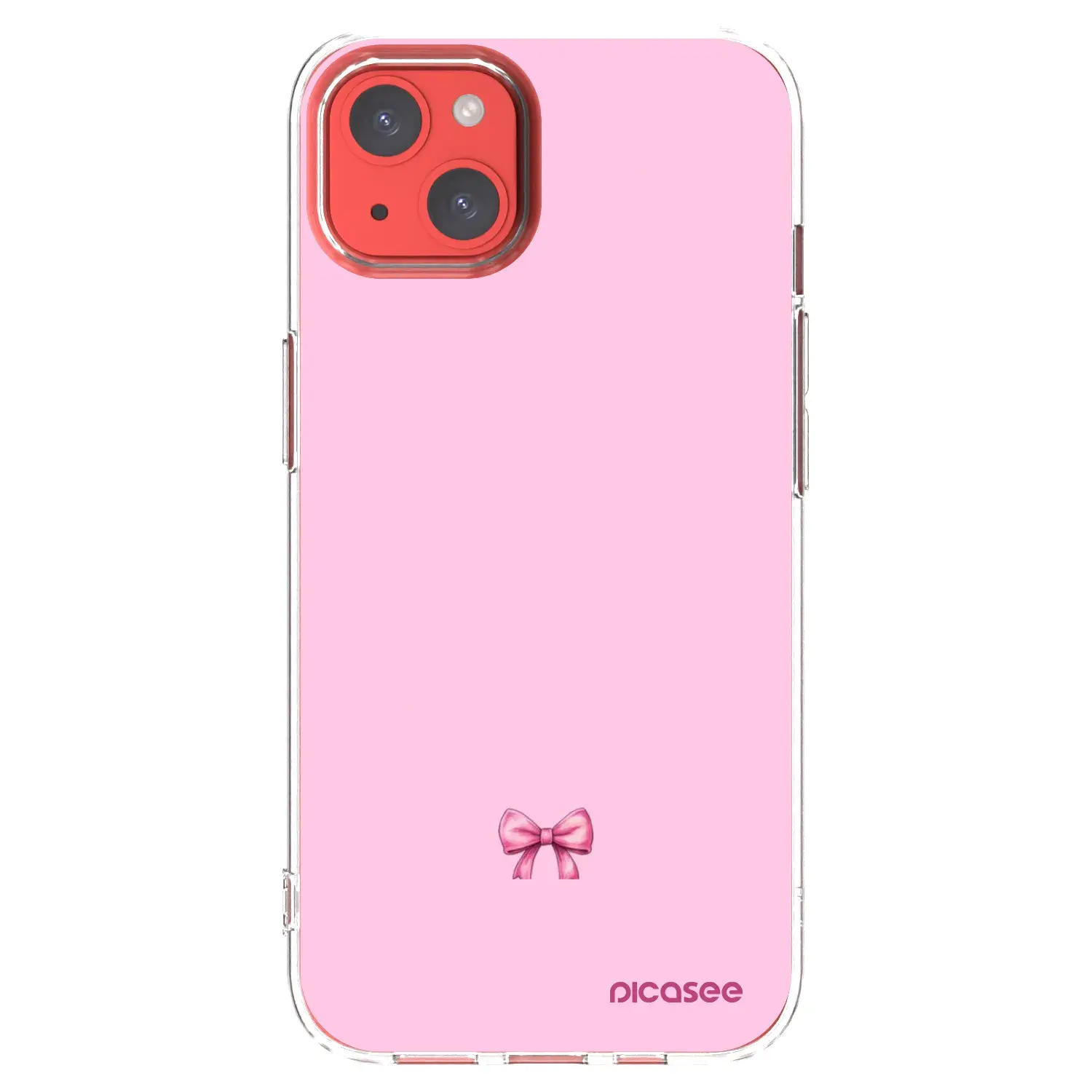 Silikonový průhledný obal pro Apple iPhone 13 - Blush bow