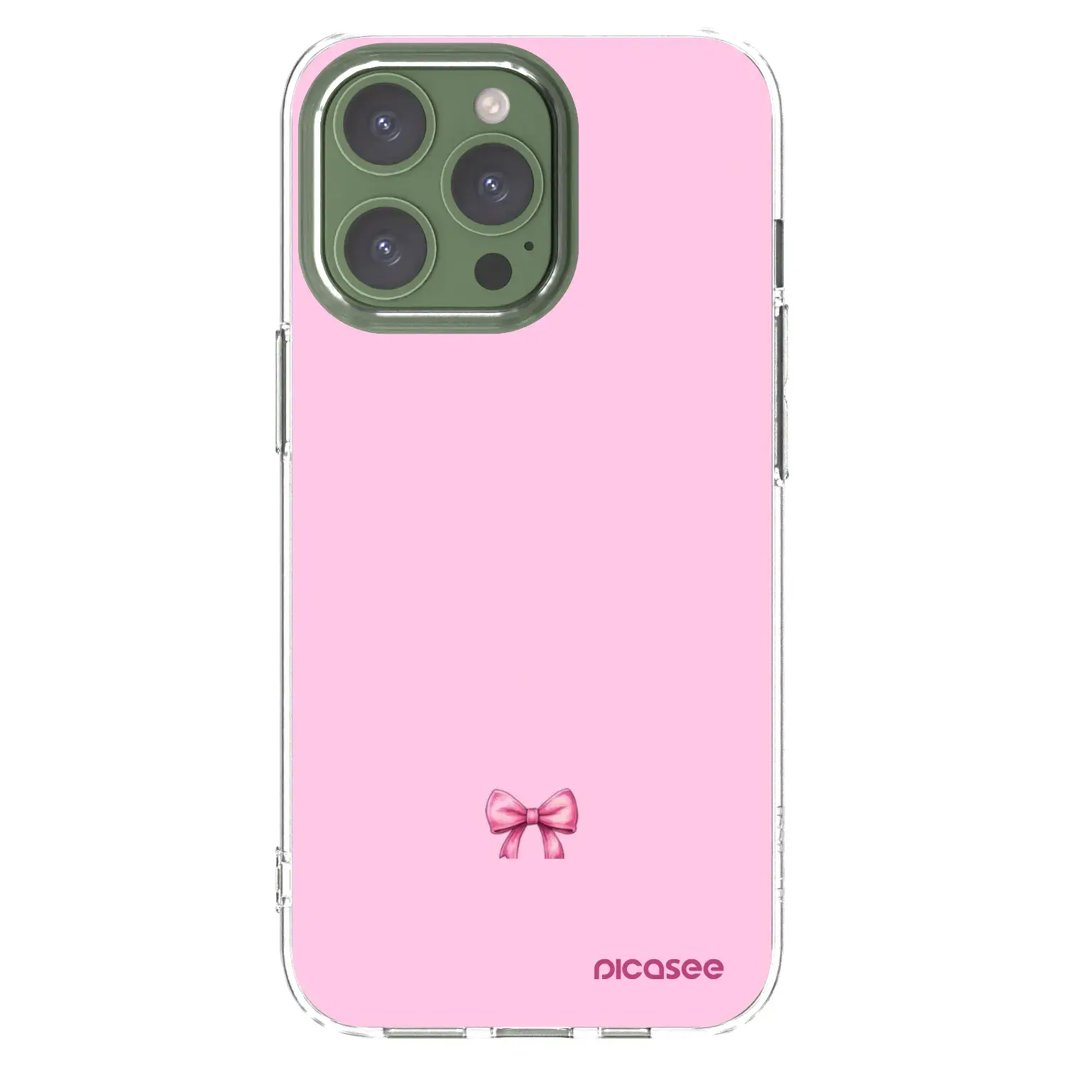 Silikonový průhledný obal pro Apple iPhone 13 Pro - Blush bow