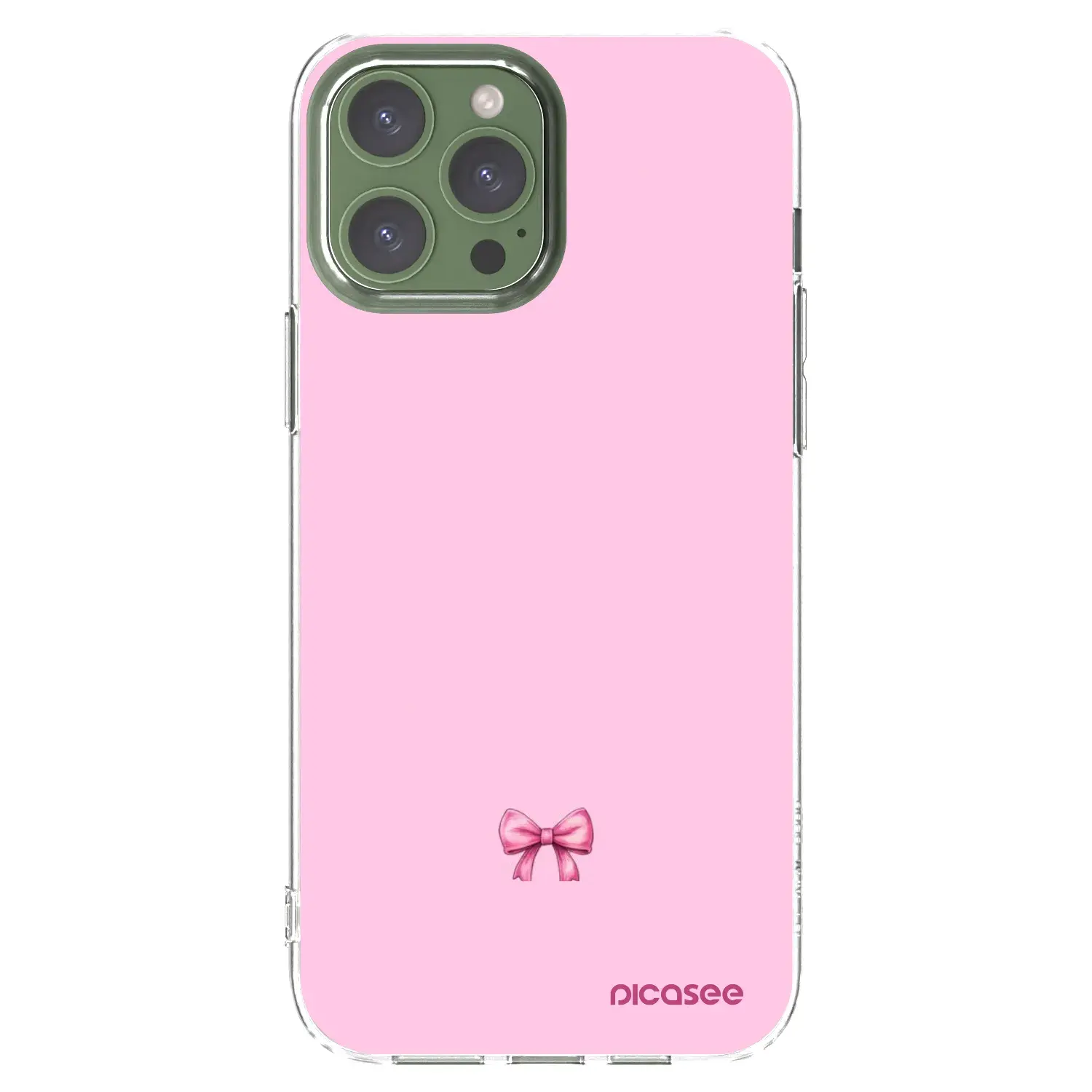 Silikonový průhledný obal pro Apple iPhone 13 Pro Max - Blush bow