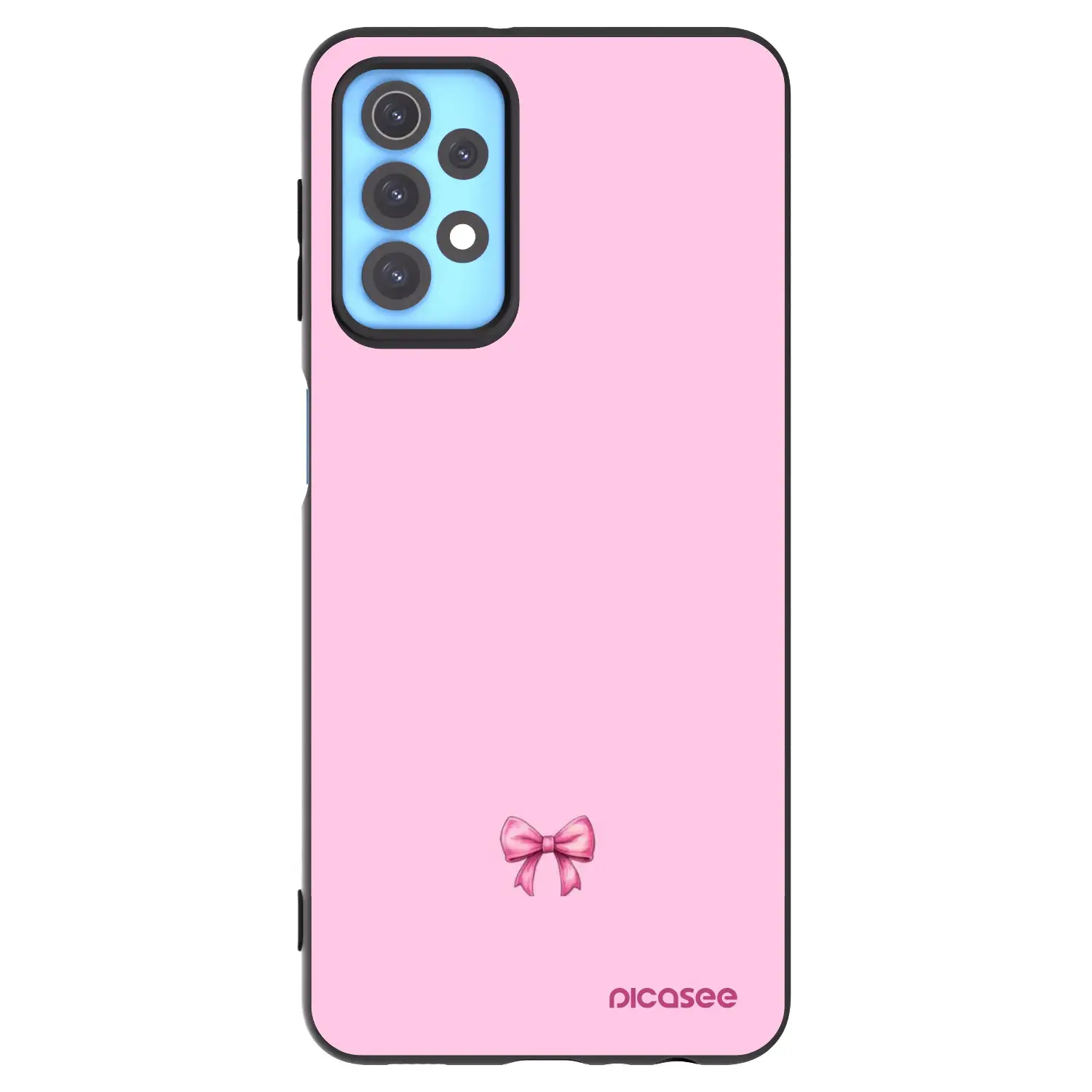 Silikonový černý obal pro Samsung Galaxy A32 4G SM-A325F - Blush bow