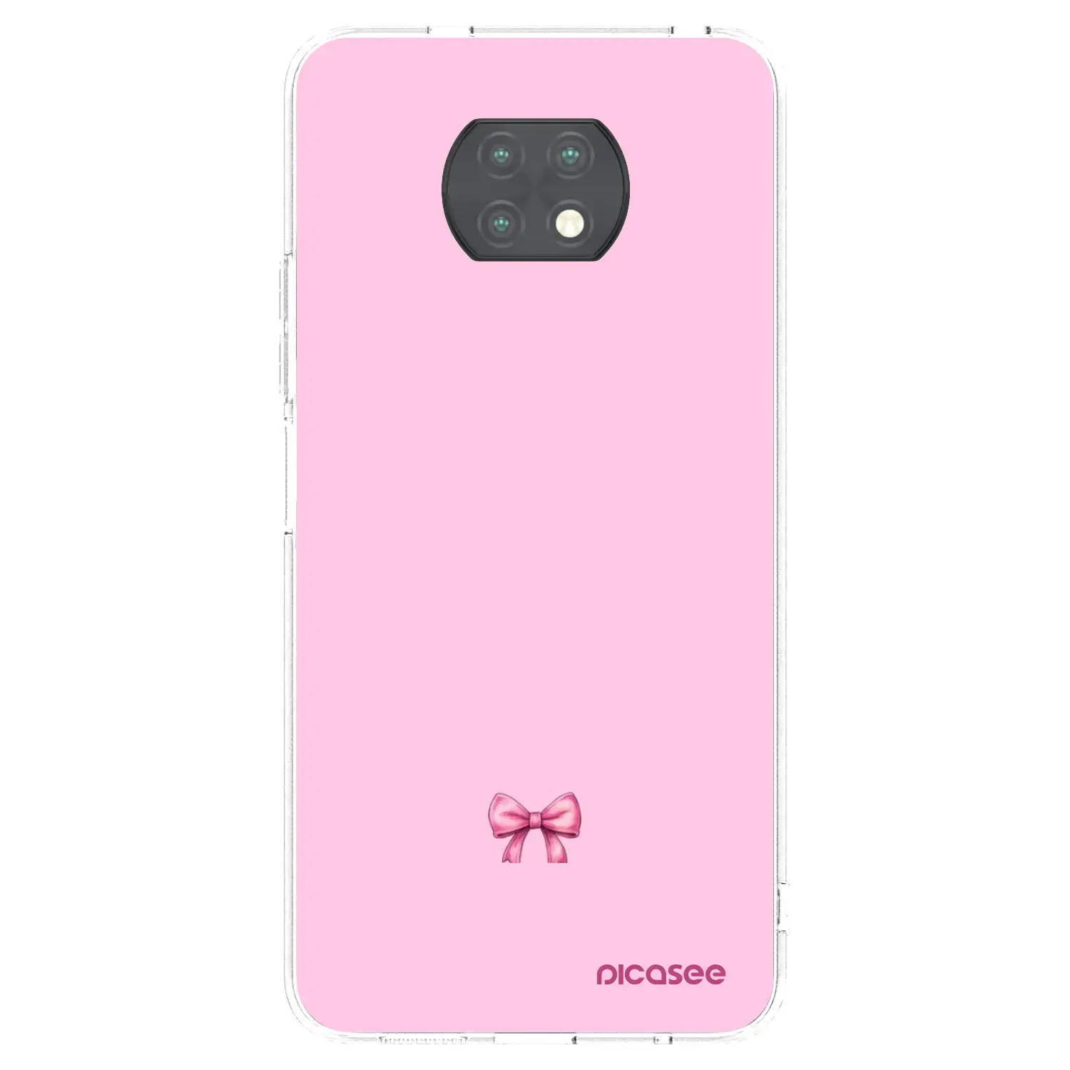 Silikonový průhledný obal pro Xiaomi Redmi Note 9T - Blush bow