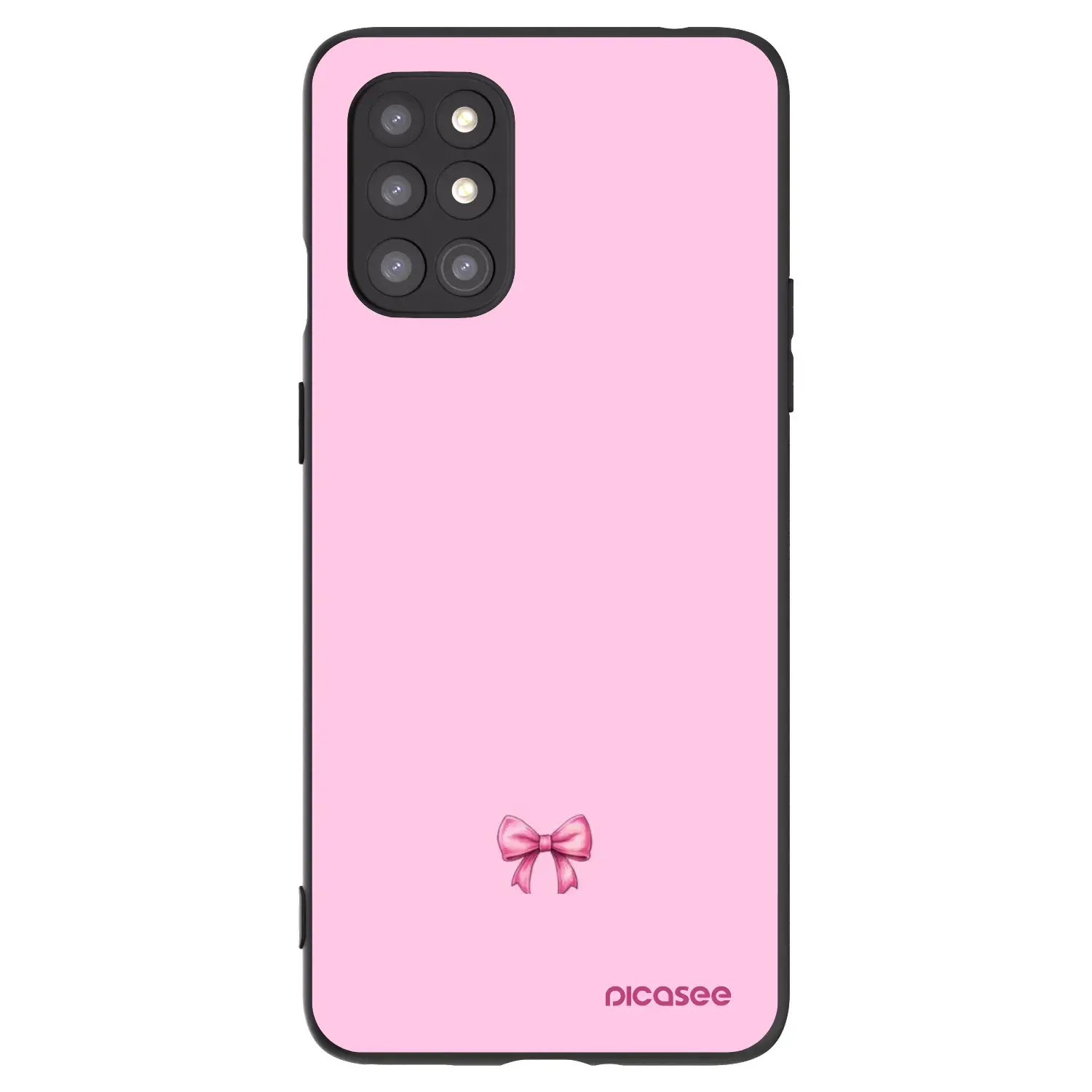 Silikonový černý obal pro OnePlus 8T - Blush bow