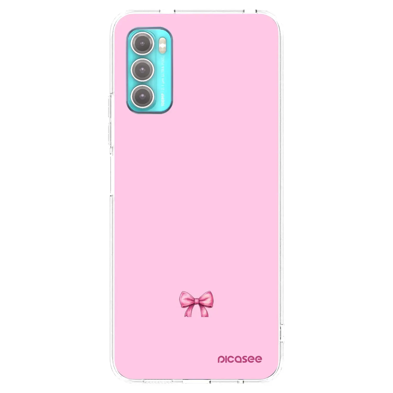 Silikonový průhledný obal pro Motorola Moto G60 - Blush bow