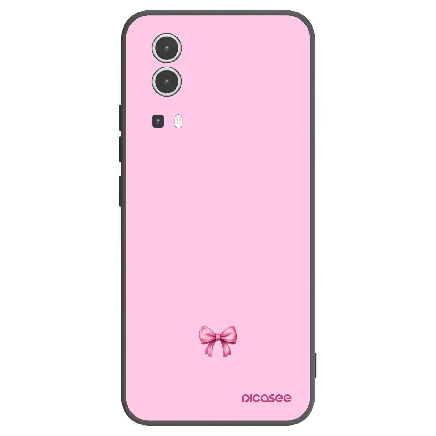 Silikonový černý obal pro Vivo Y72 5G - Blush bow