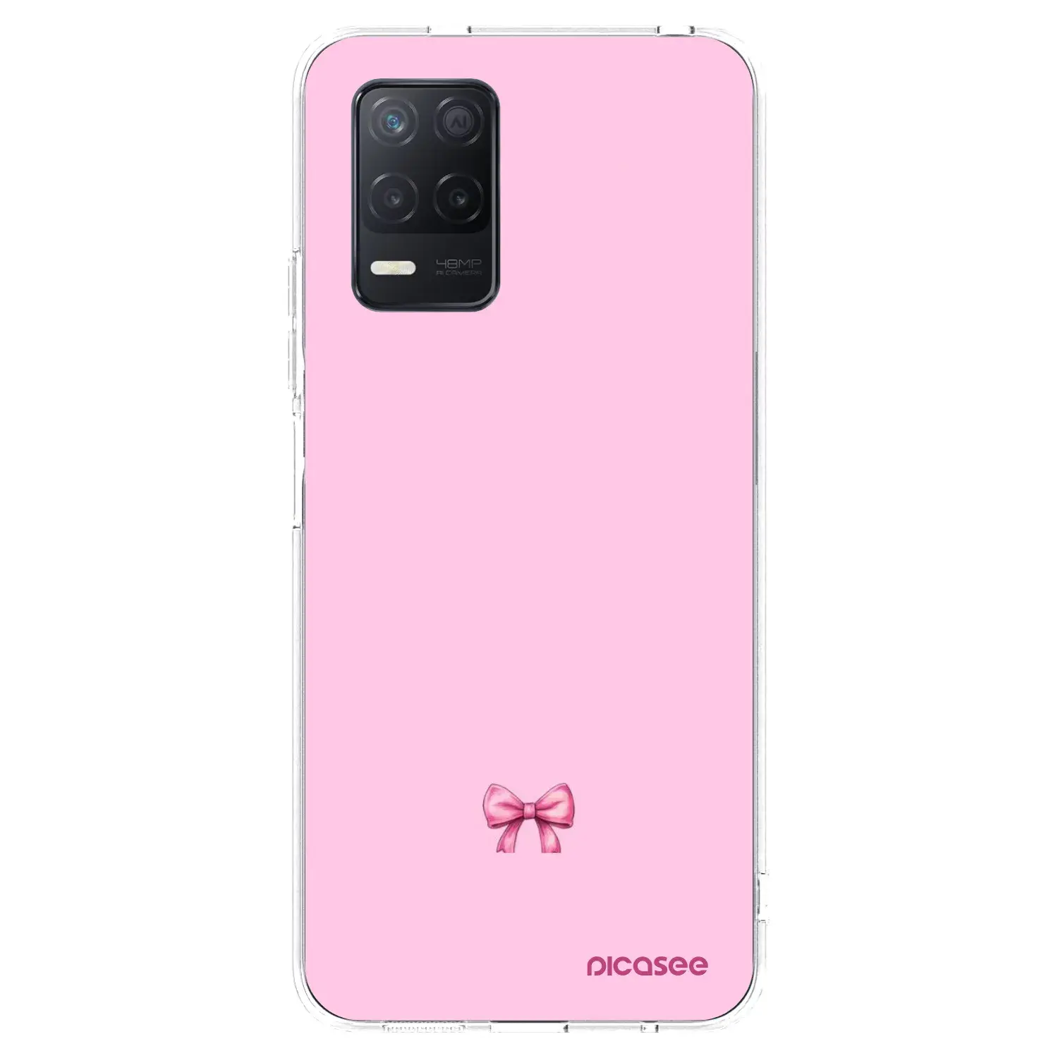 Silikonový průhledný obal pro Realme 8 5G - Blush bow