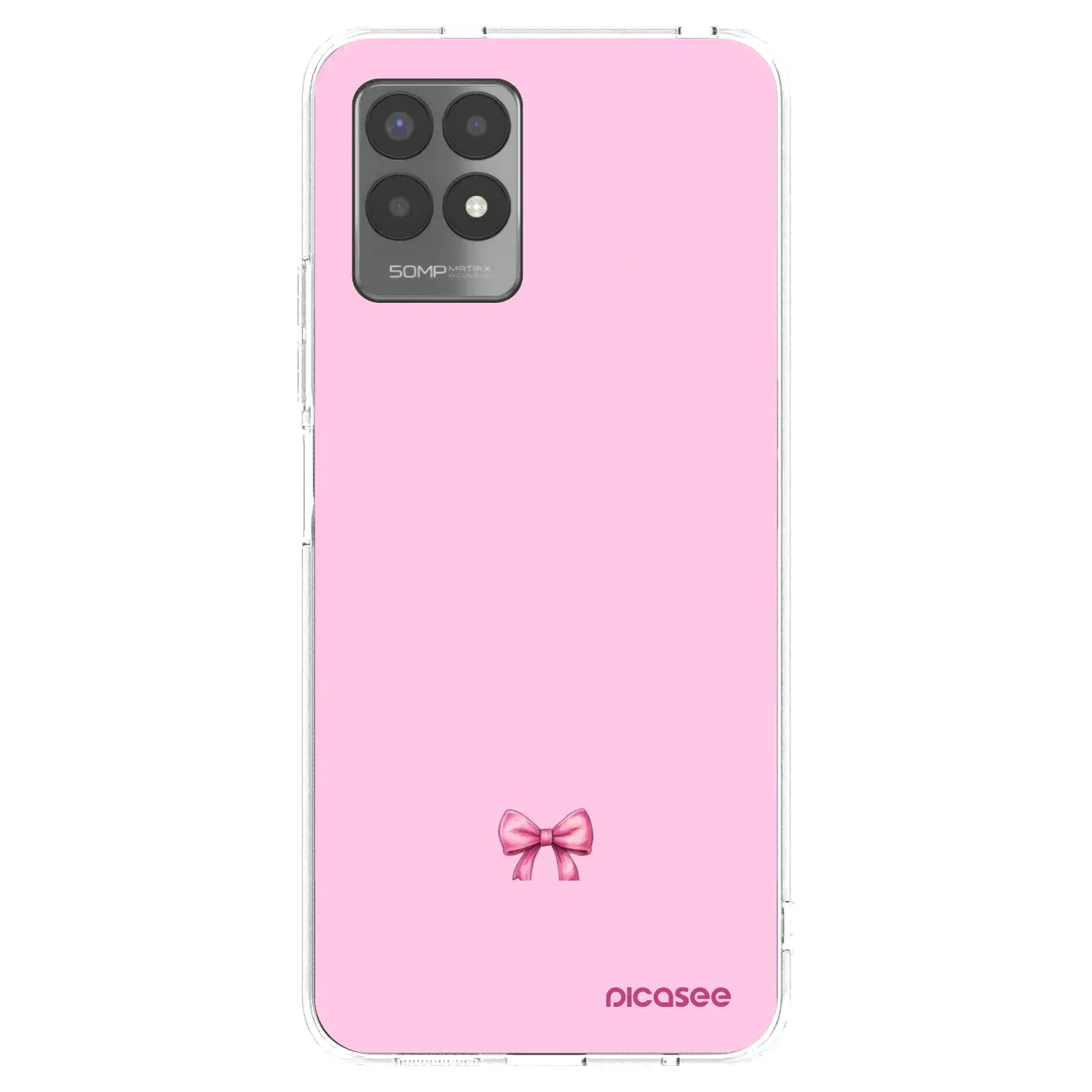 Silikonový průhledný obal pro Realme 8i - Blush bow