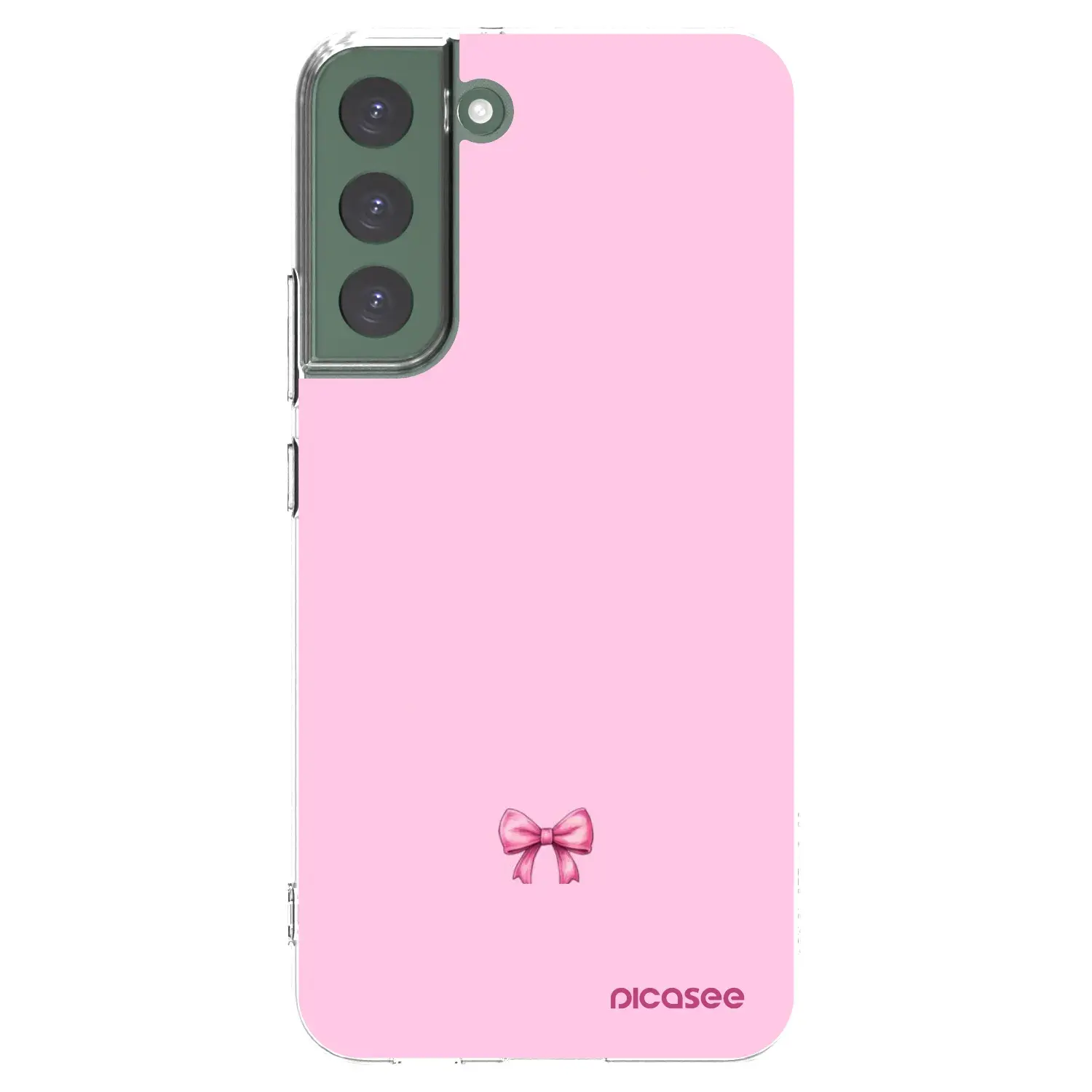 Silikonový průhledný obal pro Samsung Galaxy S22+ 5G - Blush bow