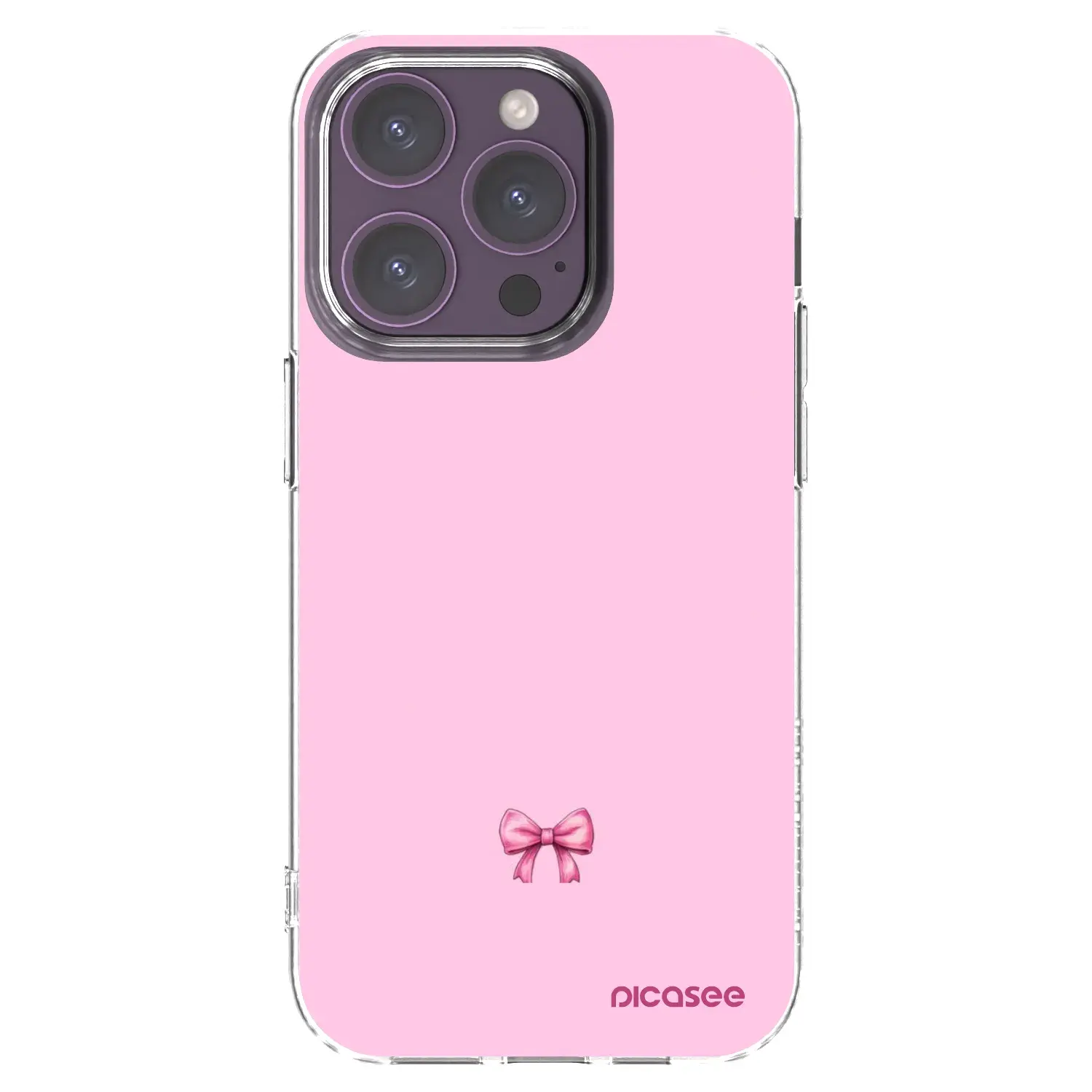 Silikonový průhledný obal pro Apple iPhone 14 Pro - Blush bow