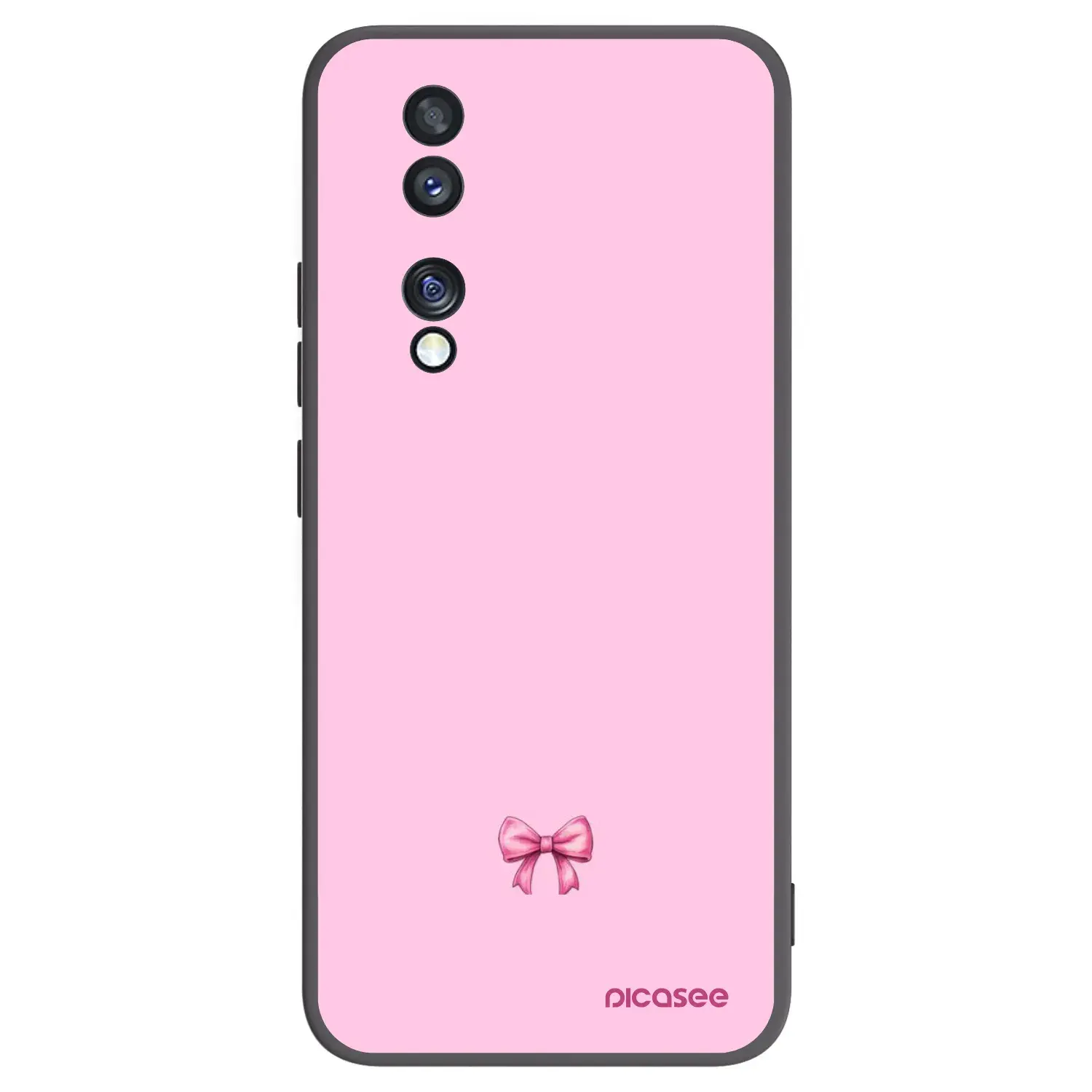 Silikonový černý obal pro Honor 70 - Blush bow