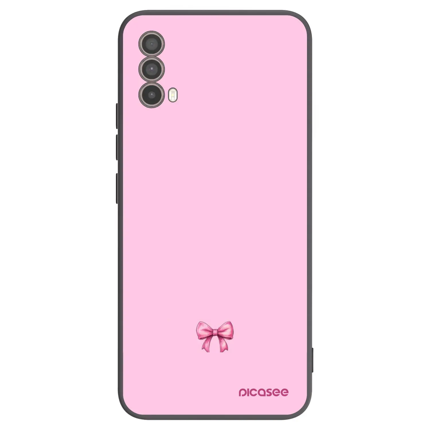 Silikonový černý obal pro Motorola Moto E40 - Blush bow