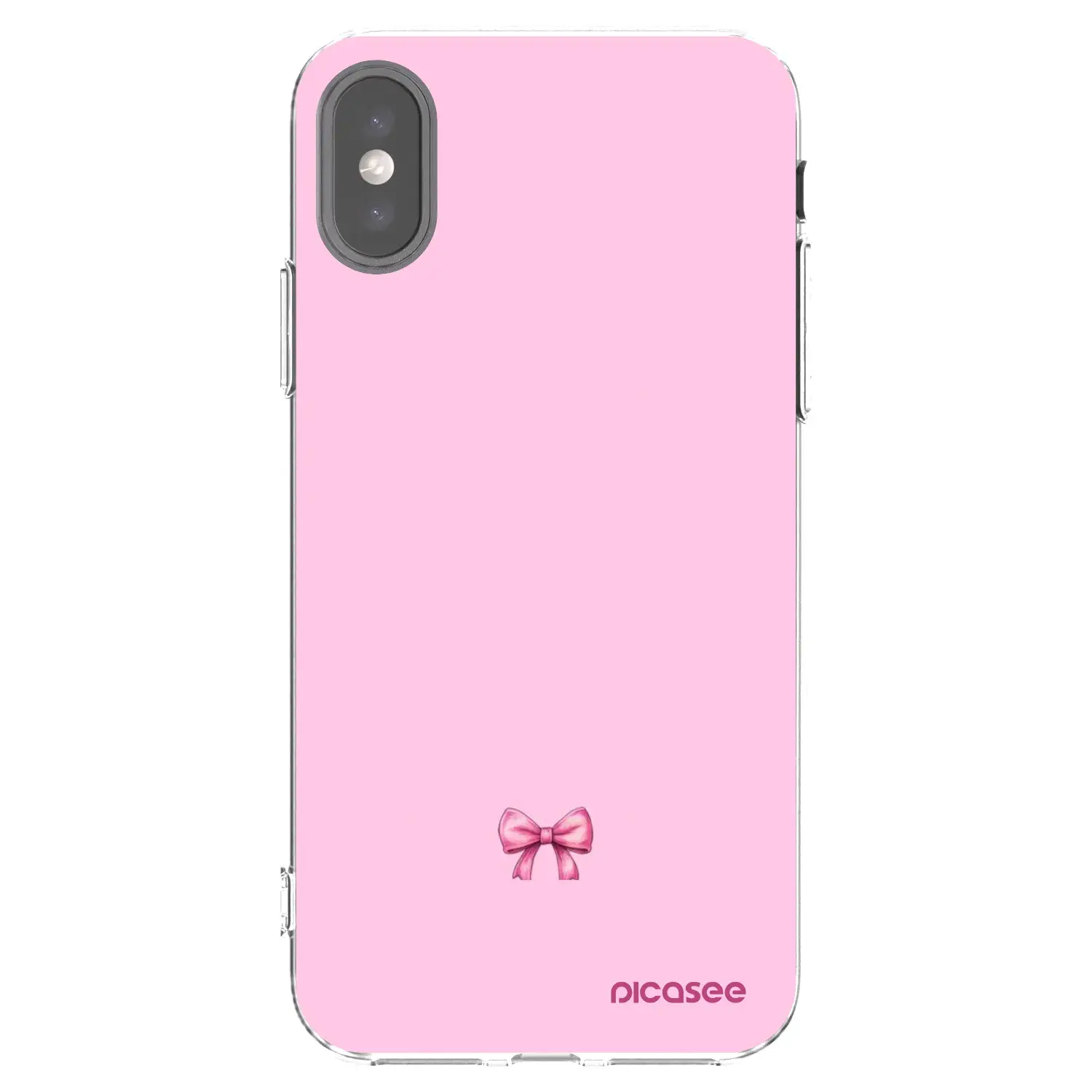 Silikonový průhledný obal pro Apple iPhone X/XS - Blush bow