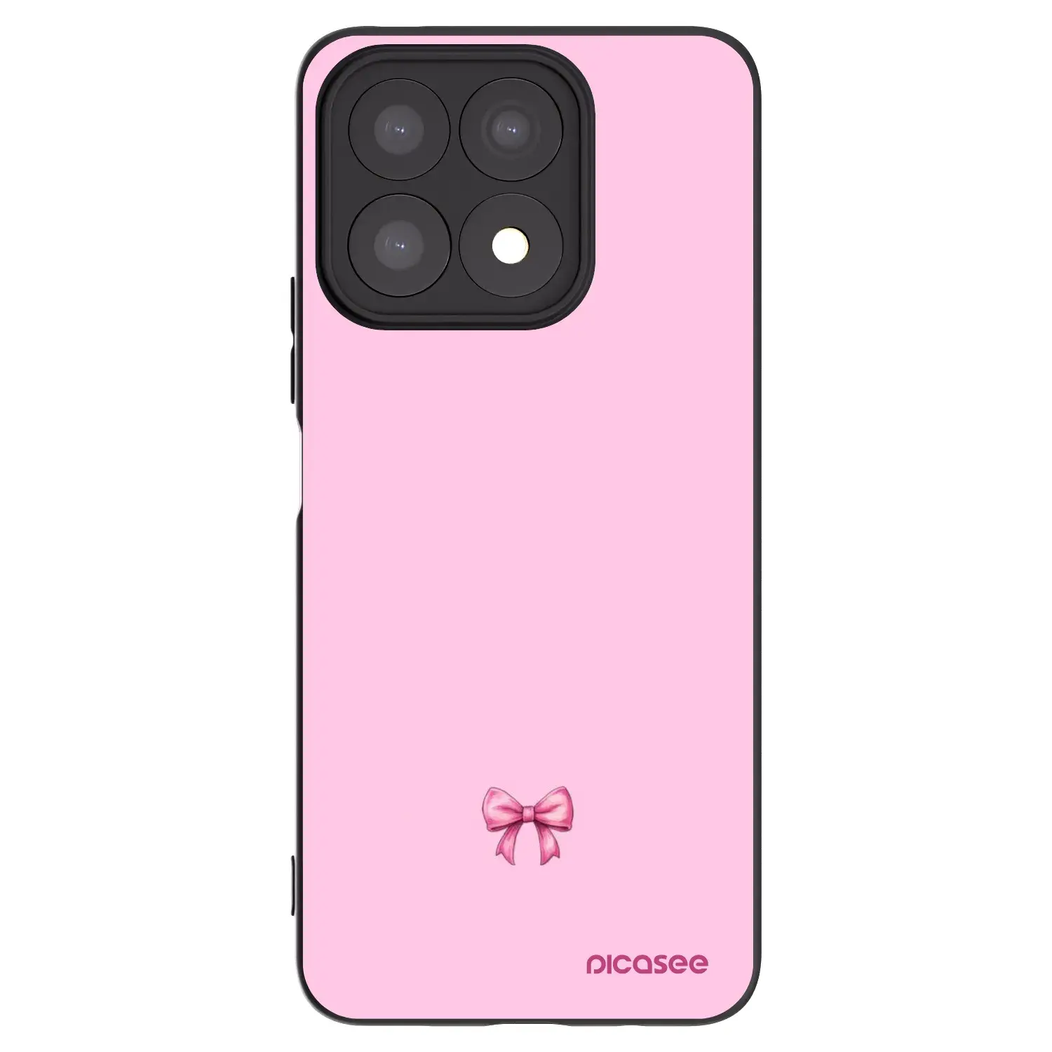 Silikonový černý obal pro Honor X8a - Blush bow