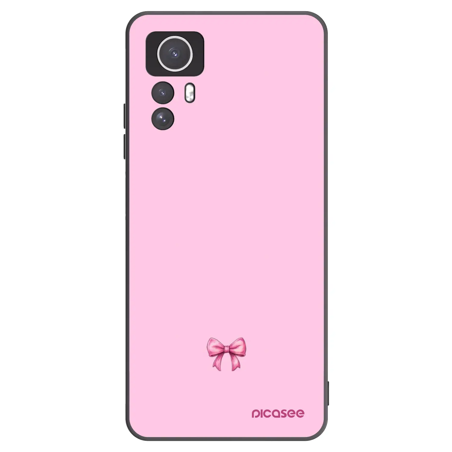 Silikonový černý obal pro Xiaomi Redmi Note 12S - Blush bow