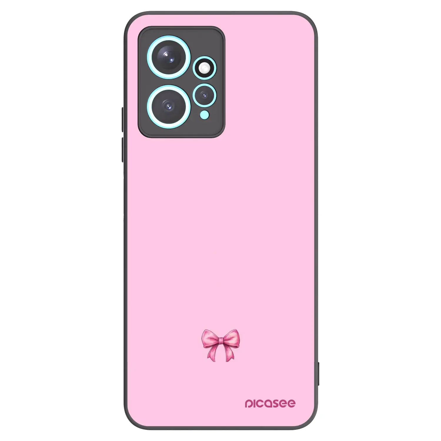 Silikonový černý obal pro Xiaomi Redmi Note 12 4G - Blush bow