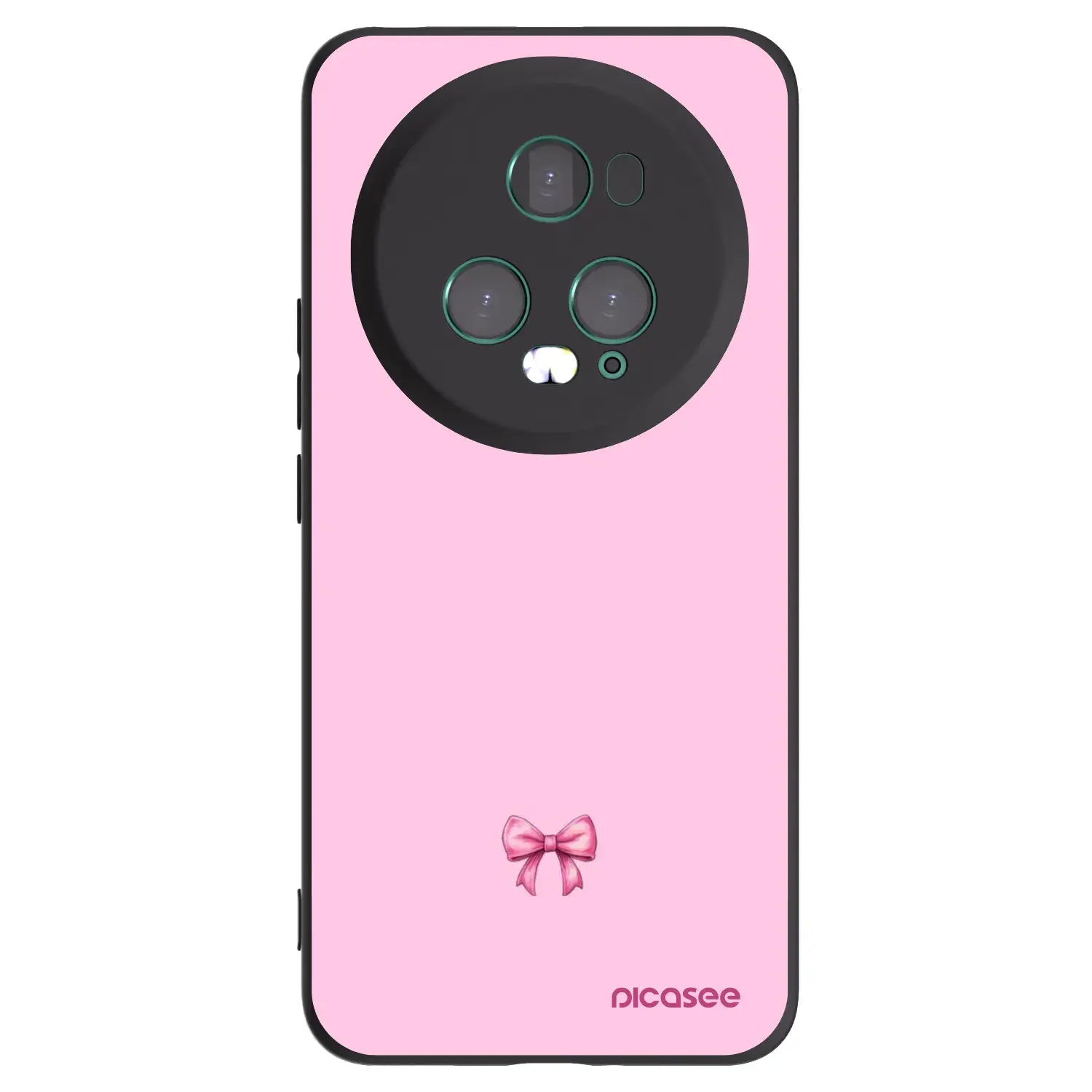Silikonový černý obal pro Honor Magic5 Pro - Blush bow