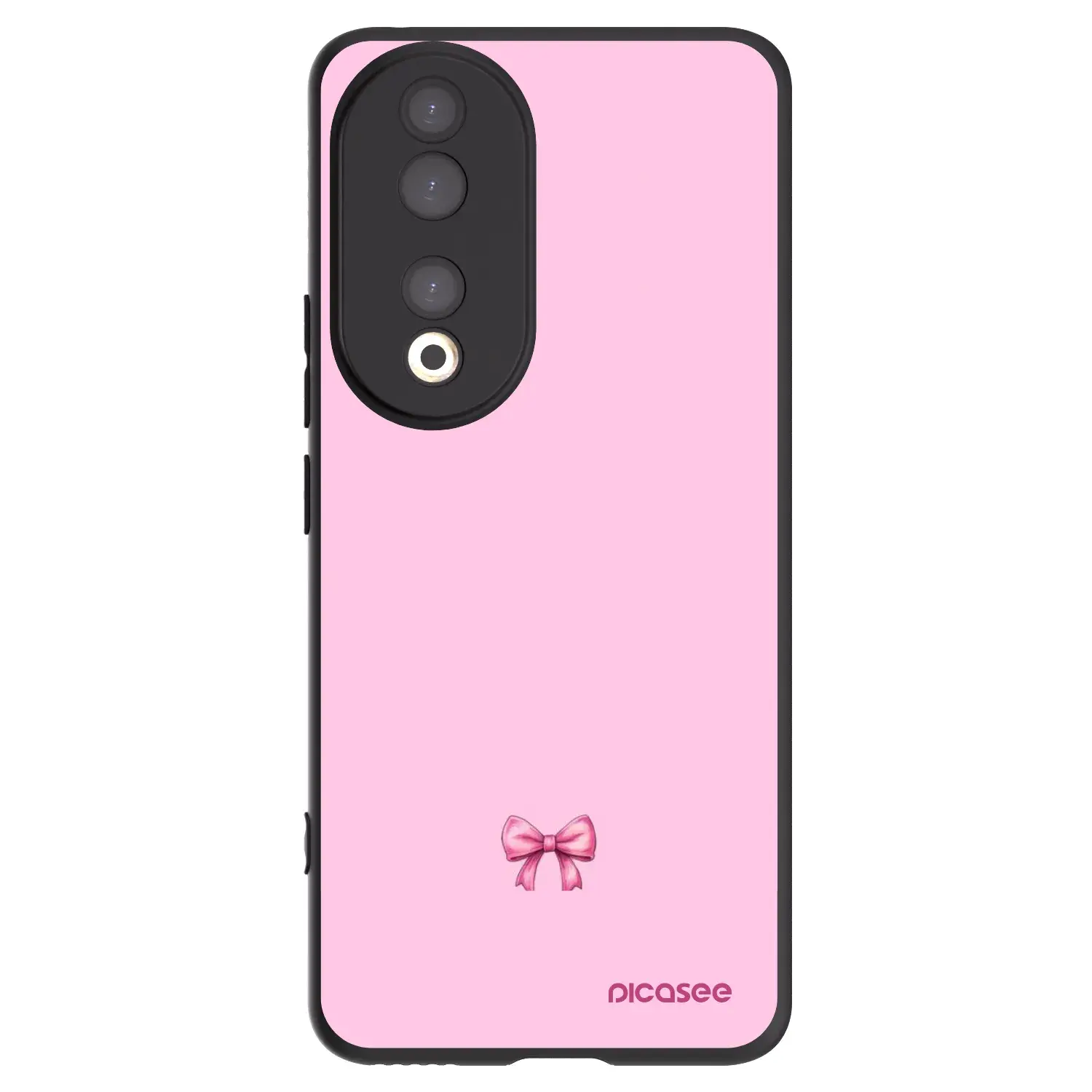 Silikonový černý obal pro Honor 90 5G - Blush bow