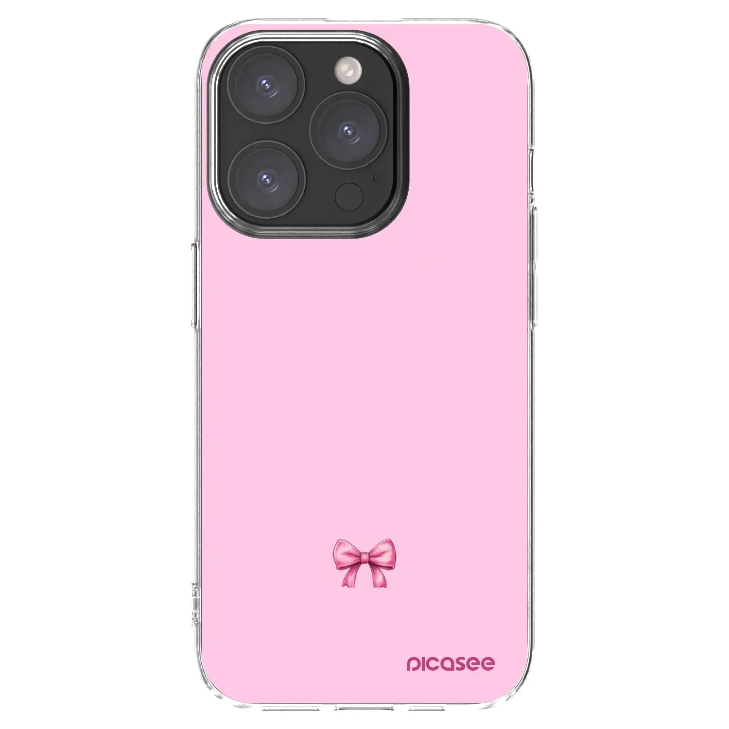 Silikonový průhledný obal pro Apple iPhone 15 Pro - Blush bow