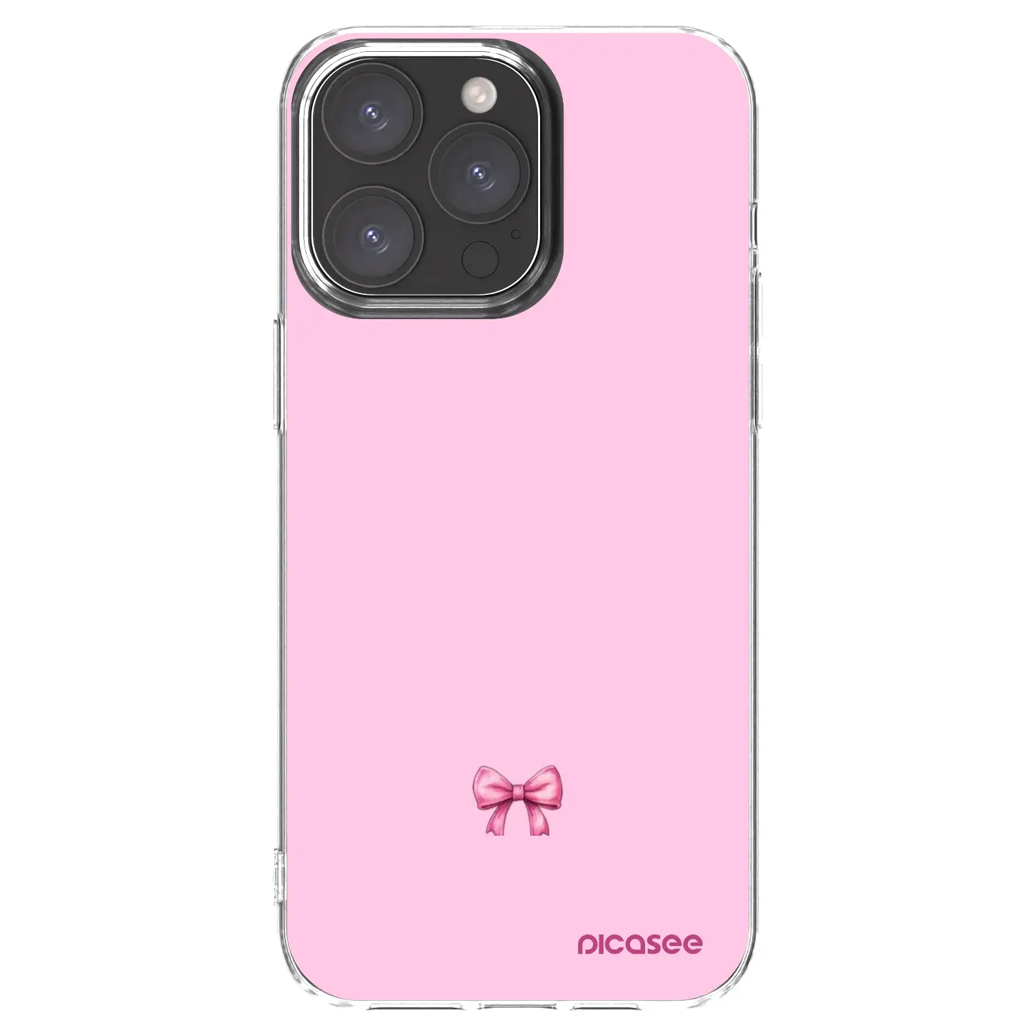 Silikonový průhledný obal pro Apple iPhone 15 Pro Max - Blush bow