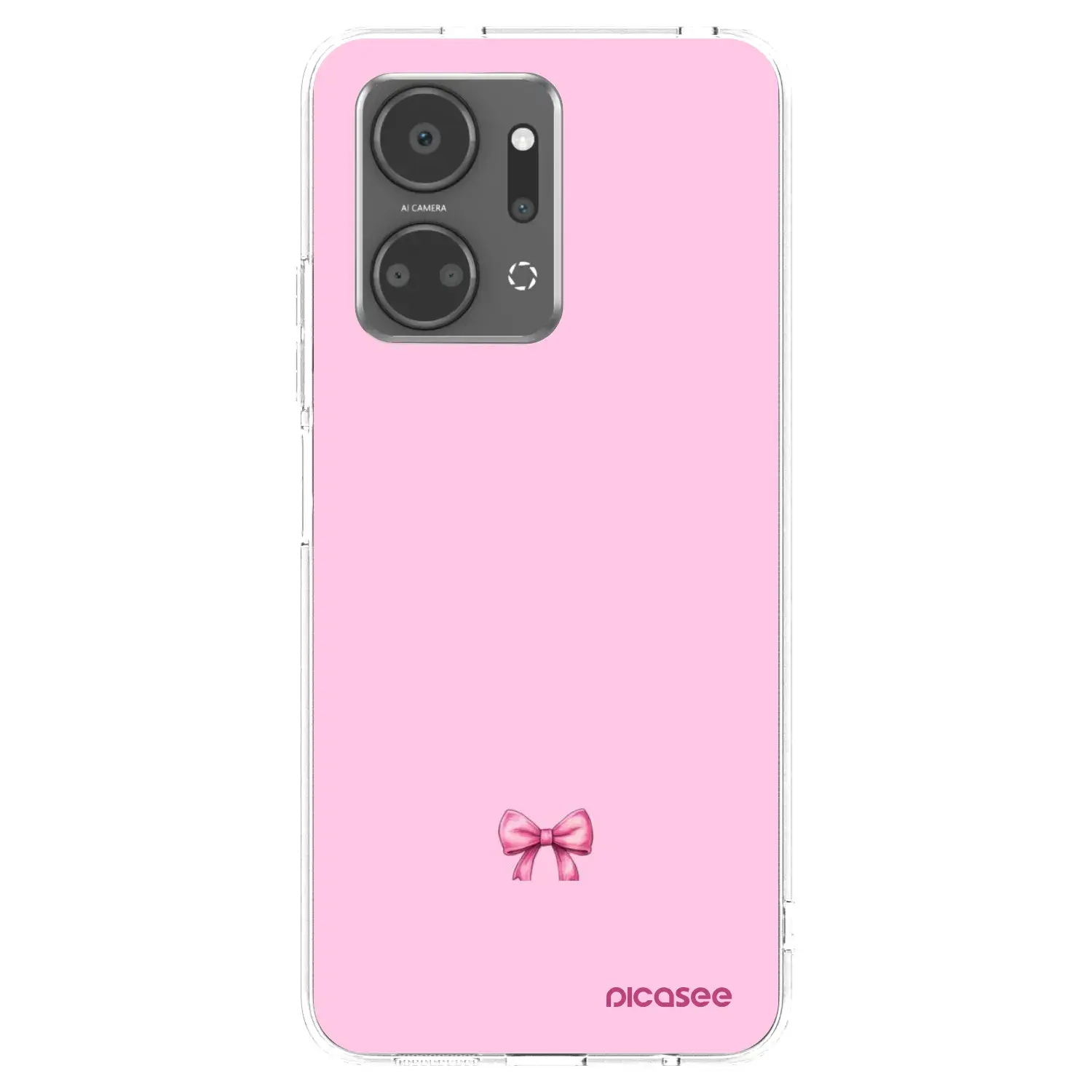 Silikonový průhledný obal pro Honor X7a - Blush bow