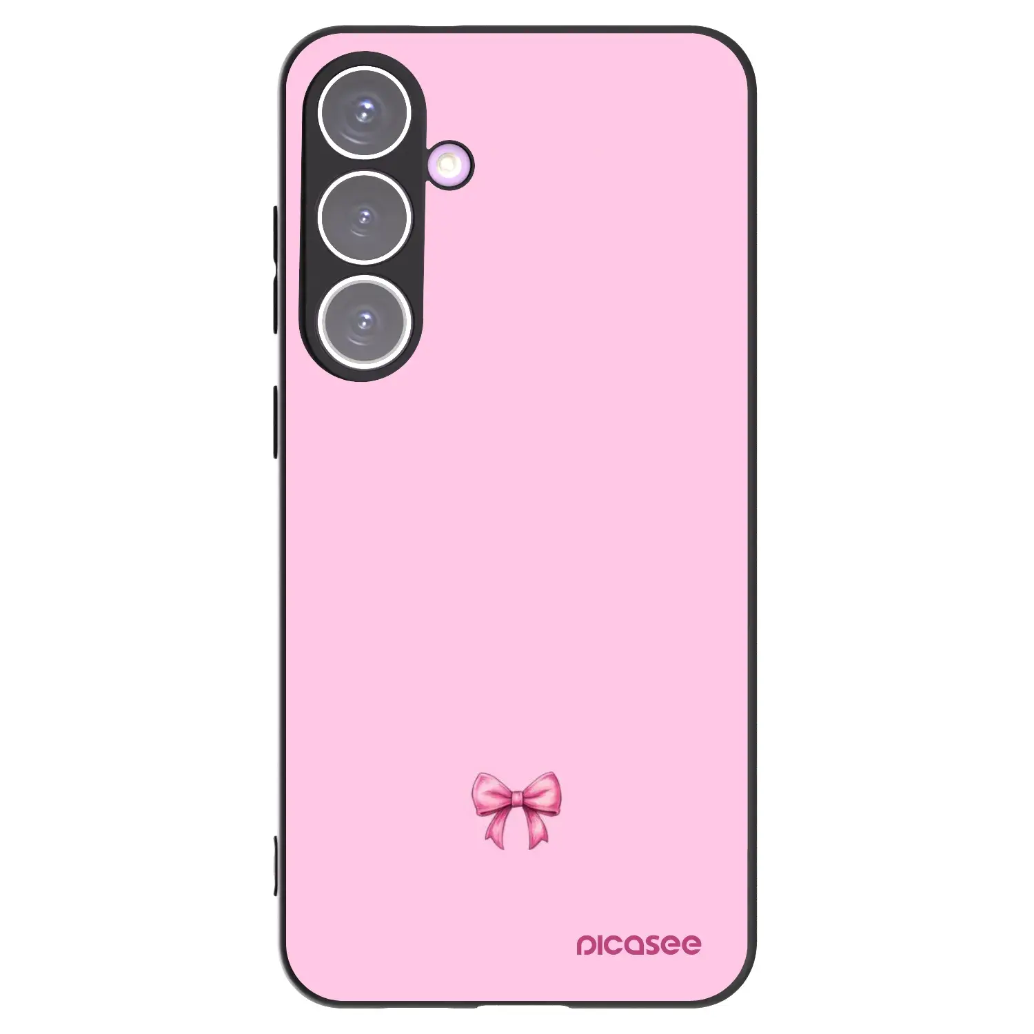 Silikonový černý obal pro Samsung Galaxy S24+ S926B 5G - Blush bow