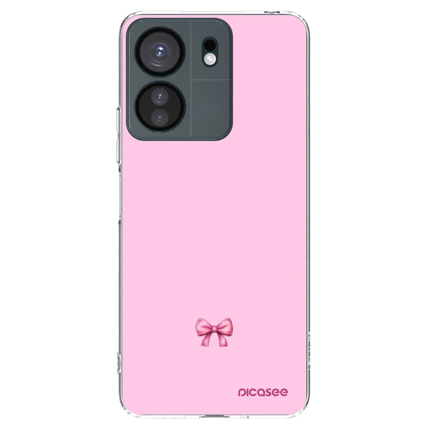 Silikonový průhledný obal pro Xiaomi Redmi 13C 4G - Blush bow