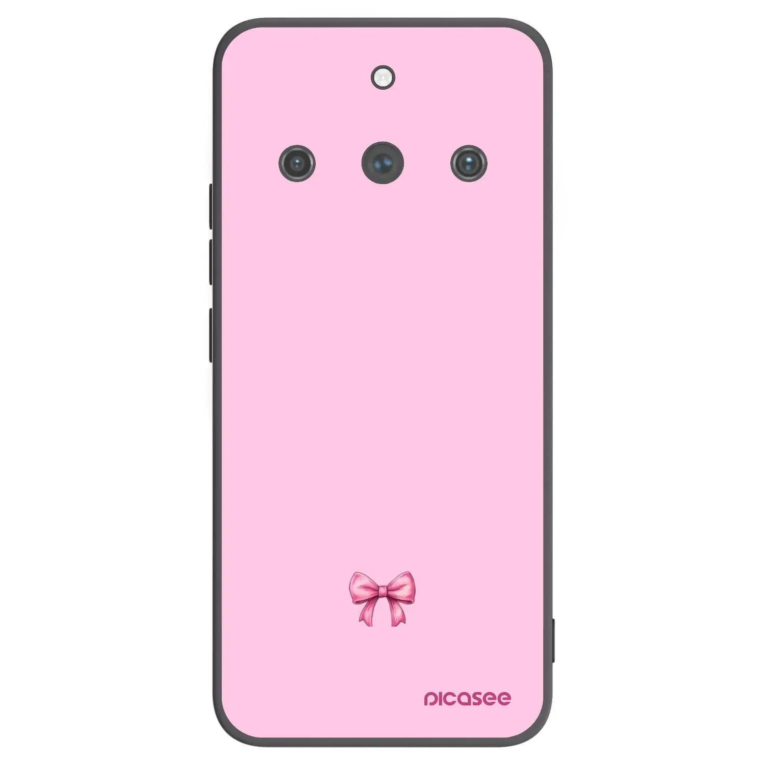 Silikonový černý obal pro Realme 11 Pro+ - Blush bow