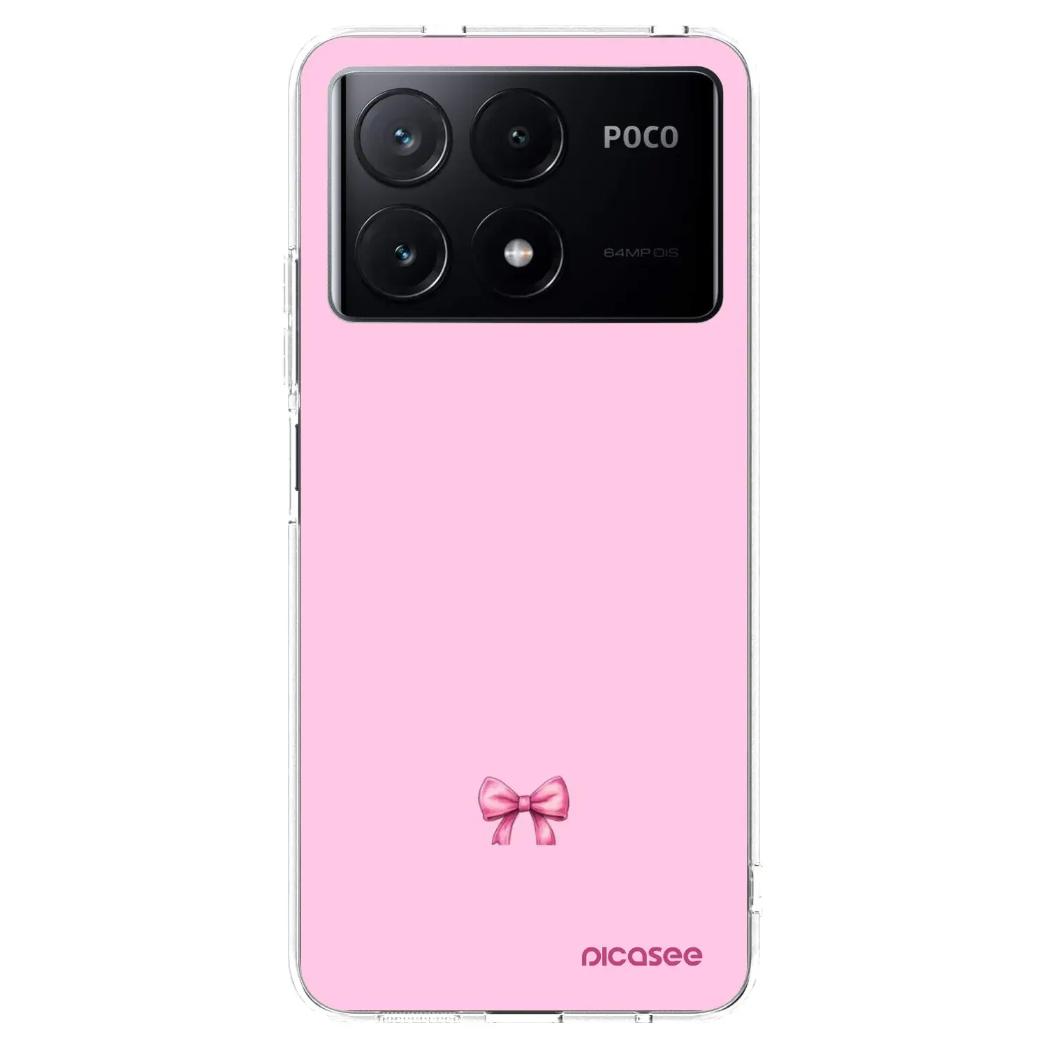 Silikonový průhledný obal pro Xiaomi Poco X6 Pro - Blush bow
