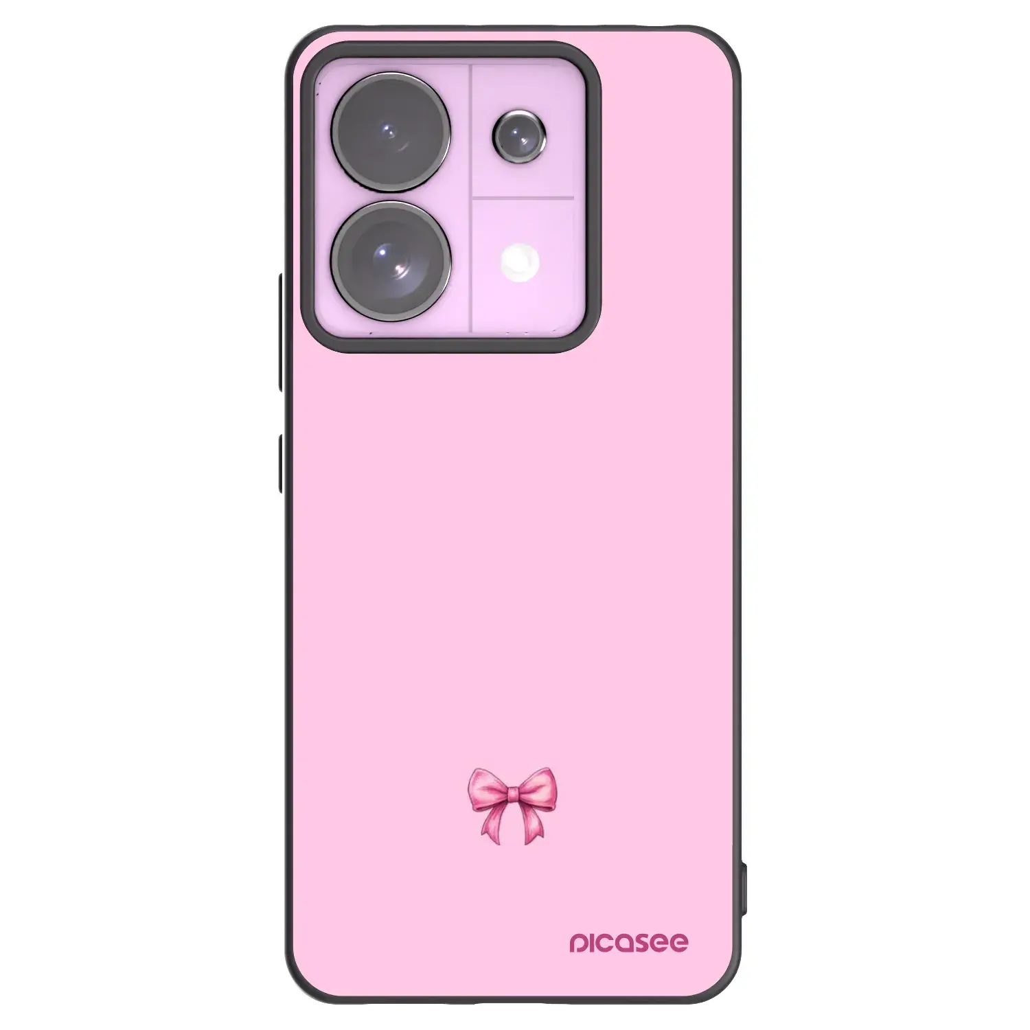 Silikonový černý obal pro Xiaomi Redmi Note 13 Pro 5G - Blush bow