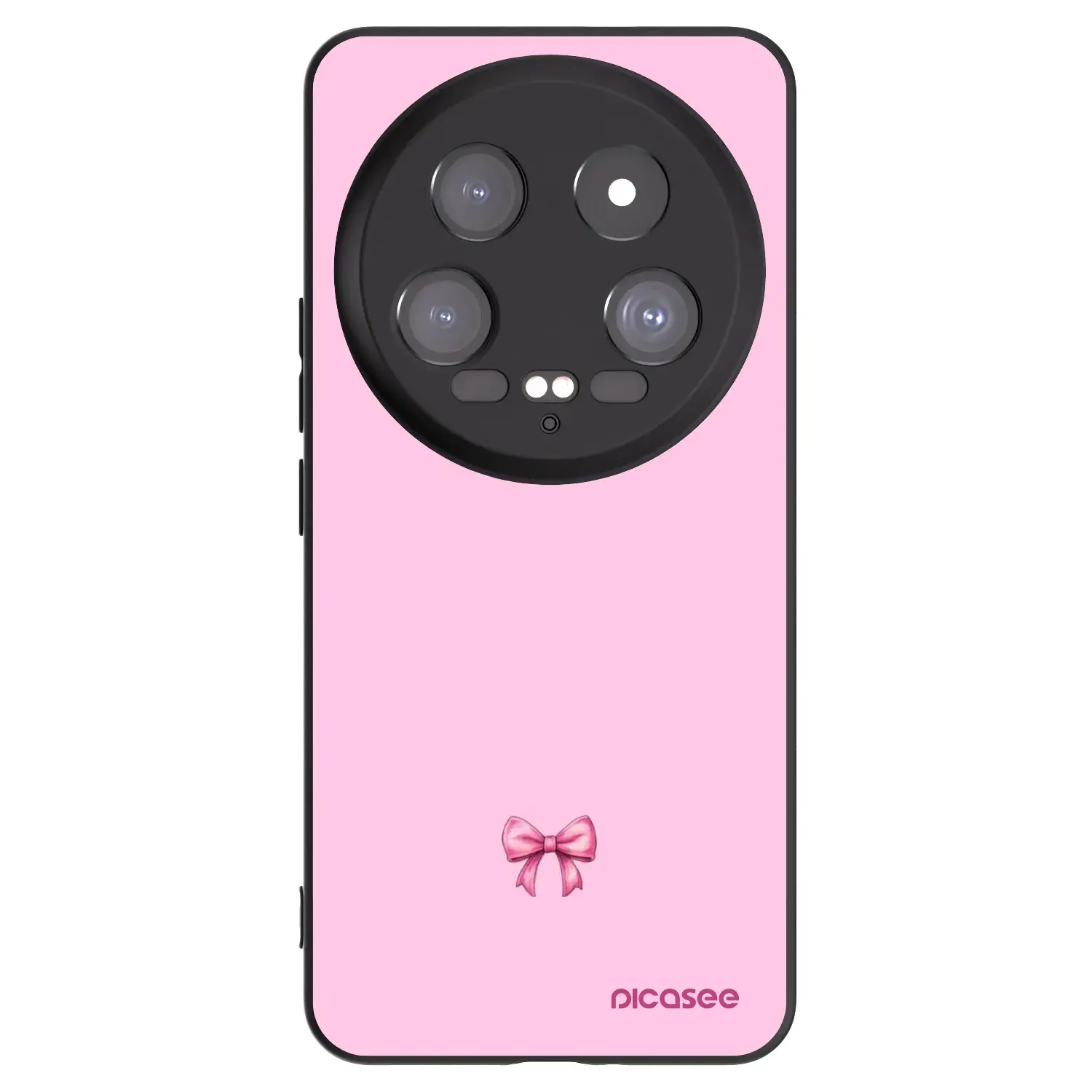 Silikonový černý obal pro Xiaomi 14 Ultra - Blush bow