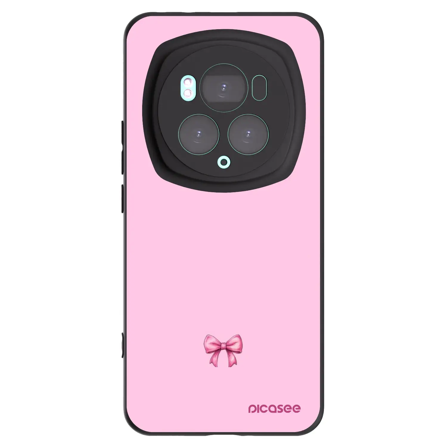 Silikonový černý obal pro Honor Magic6 Pro - Blush bow