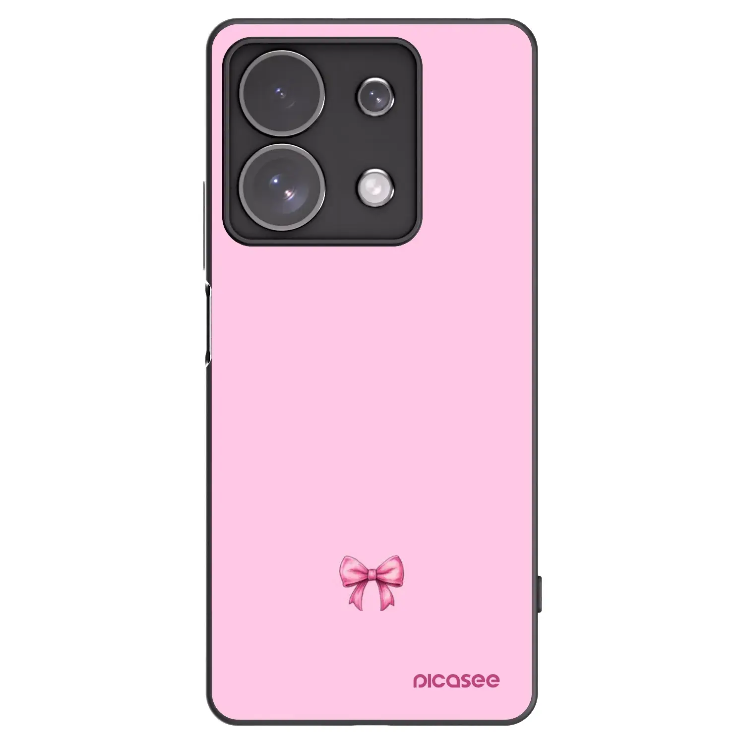 Silikonový černý obal pro Xiaomi Redmi Note 13 Pro 4G - Blush bow