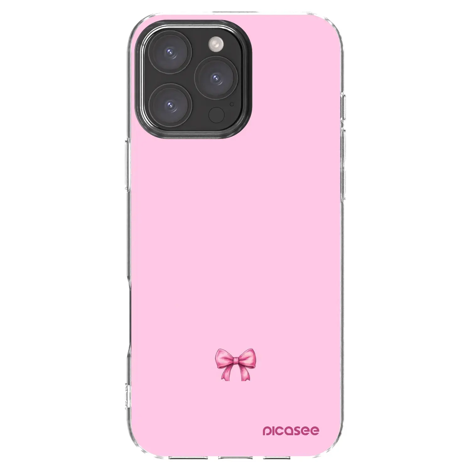 Silikonový průhledný obal pro Apple iPhone 16 Pro Max - Blush bow