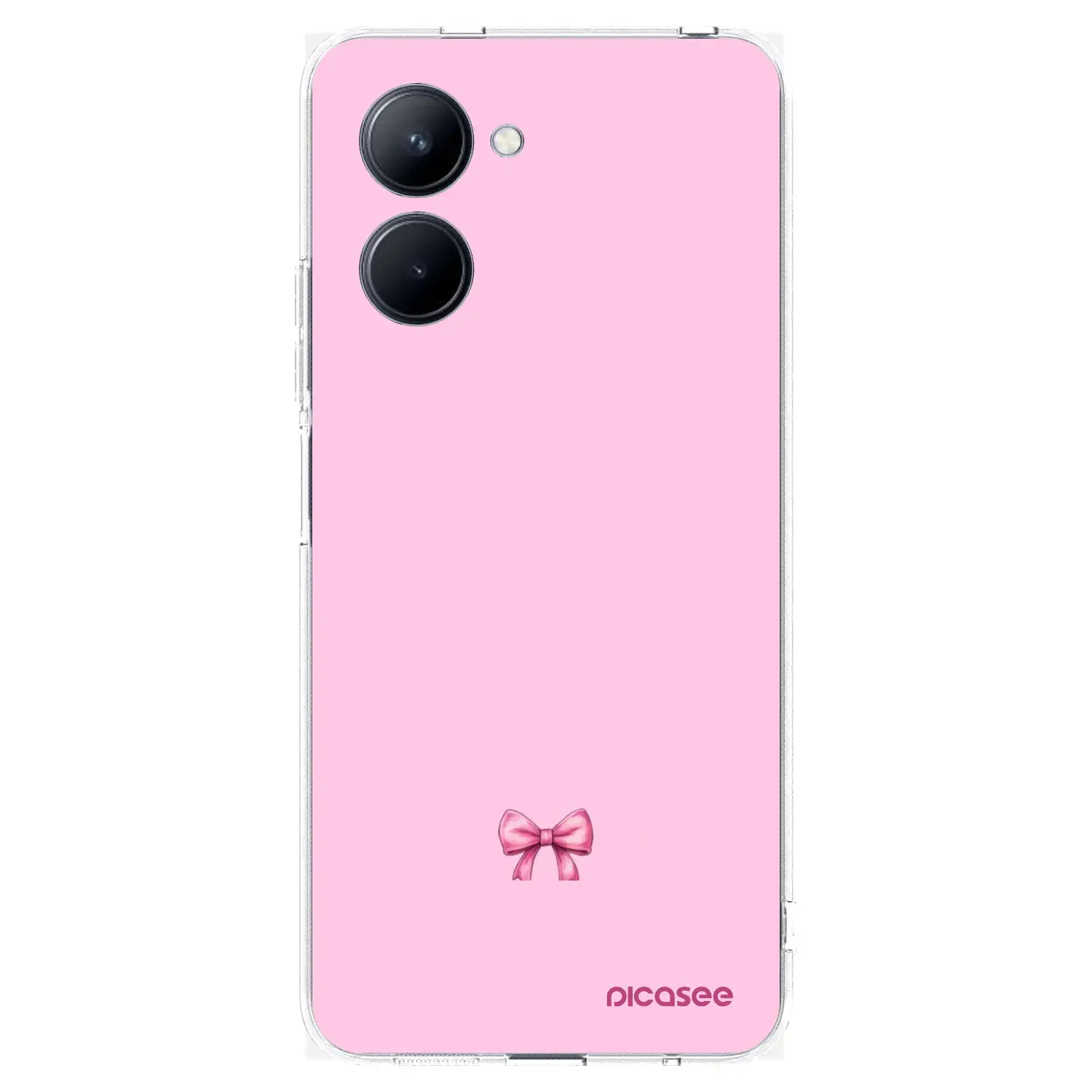 Silikonový průhledný obal pro Realme C33 (2023) - Blush bow