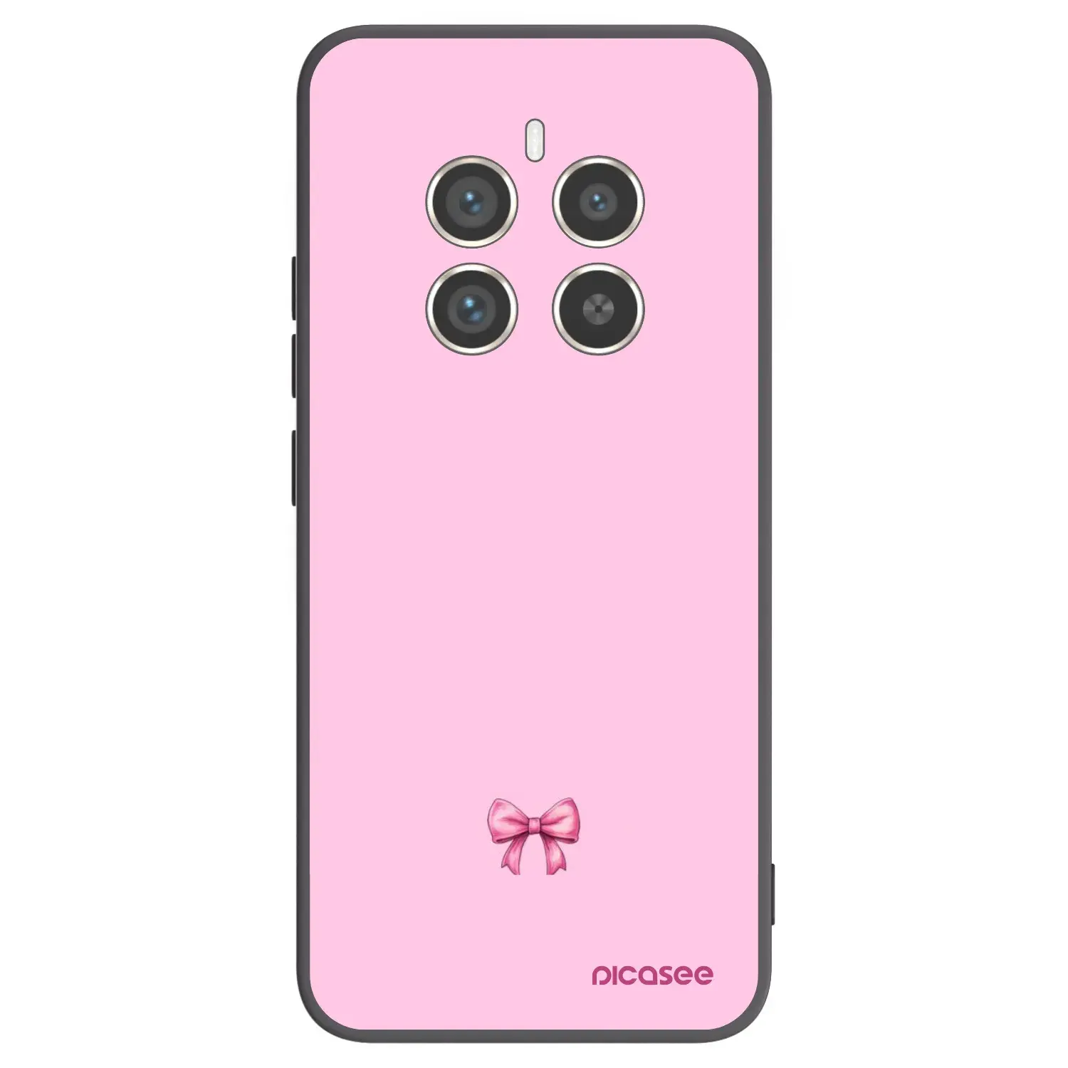 Silikonový černý obal pro Realme 12 Pro 5G - Blush bow