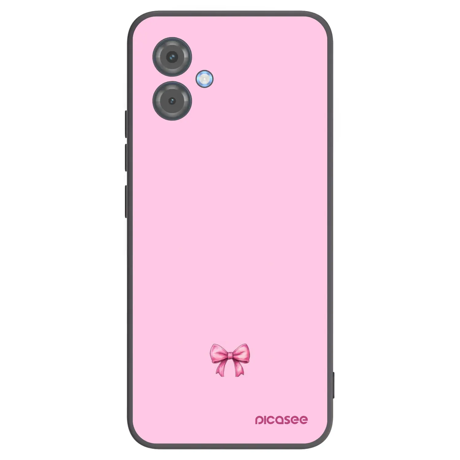 Silikonový černý obal pro Motorola Moto G14 - Blush bow